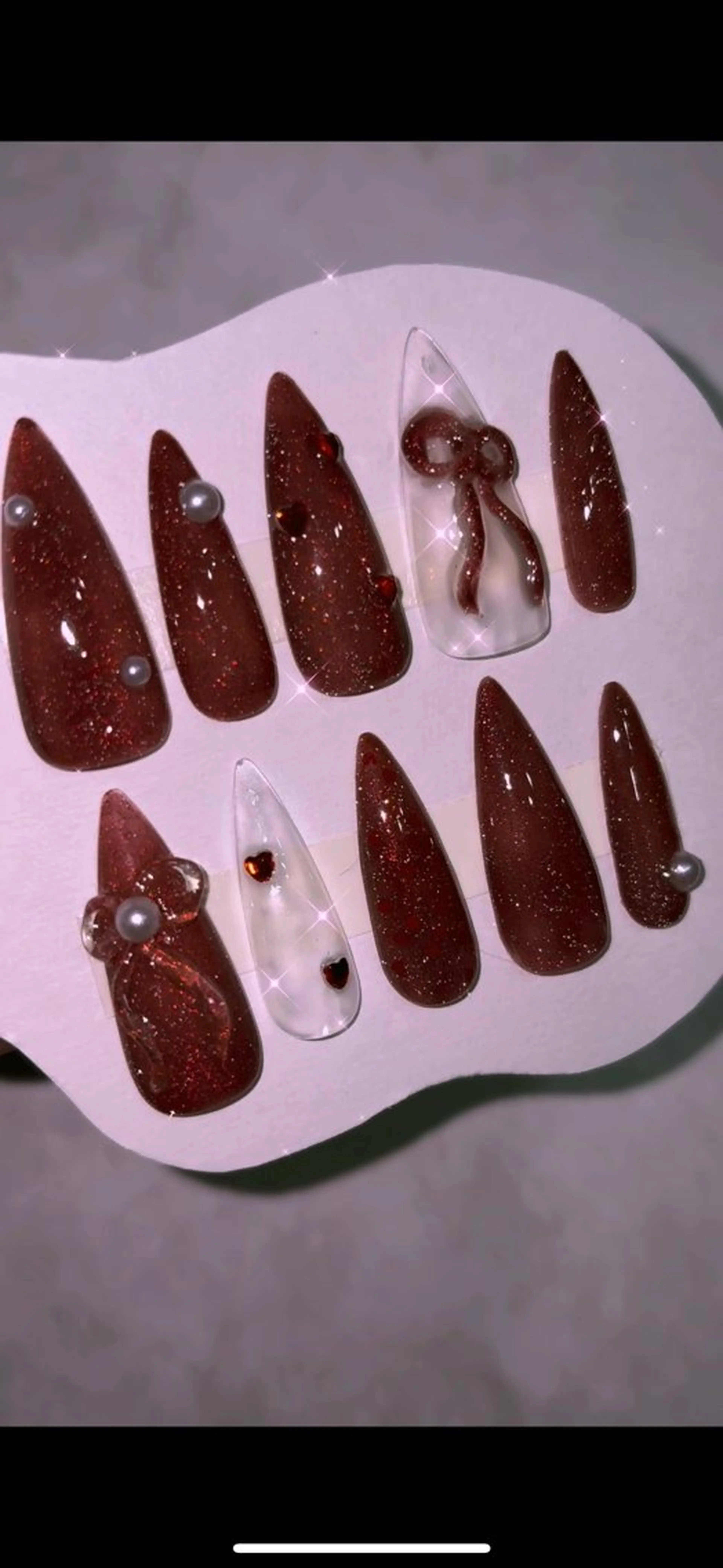 ネイル フラッシュネイル フラッシュマグ ガーリー ぷっくりネイル 赤色 Rioka 栄 | 矢場町のネイルデザイン