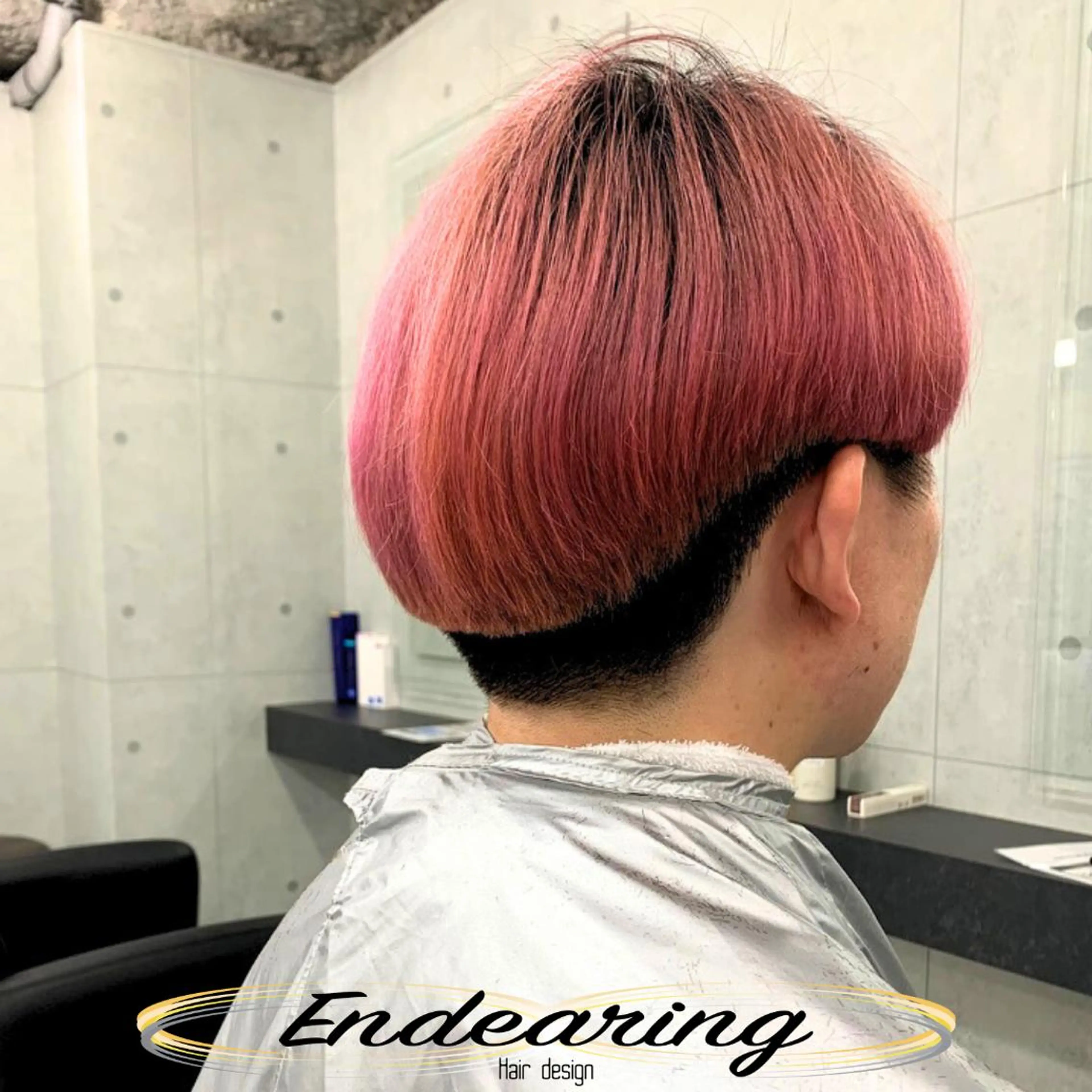 カラー ブリーチ ピンクカラー ヘアカラー Endearing 銀座/レイヤーカットのヘアスタイル