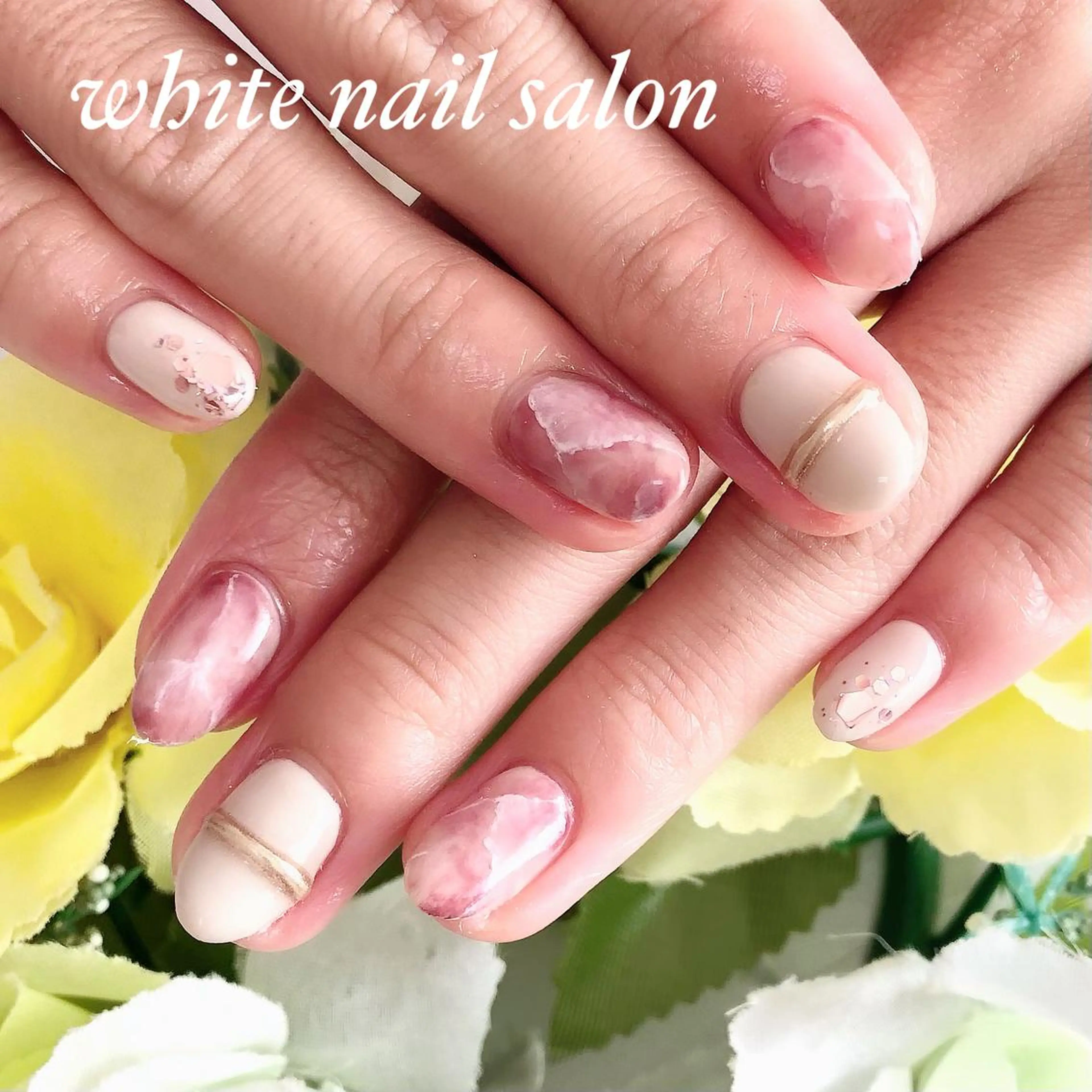 ネイル ジェルネイル ハードジェル 持ち込み ソフトジェル ハンドネイル white nail salonのネイルデザイン