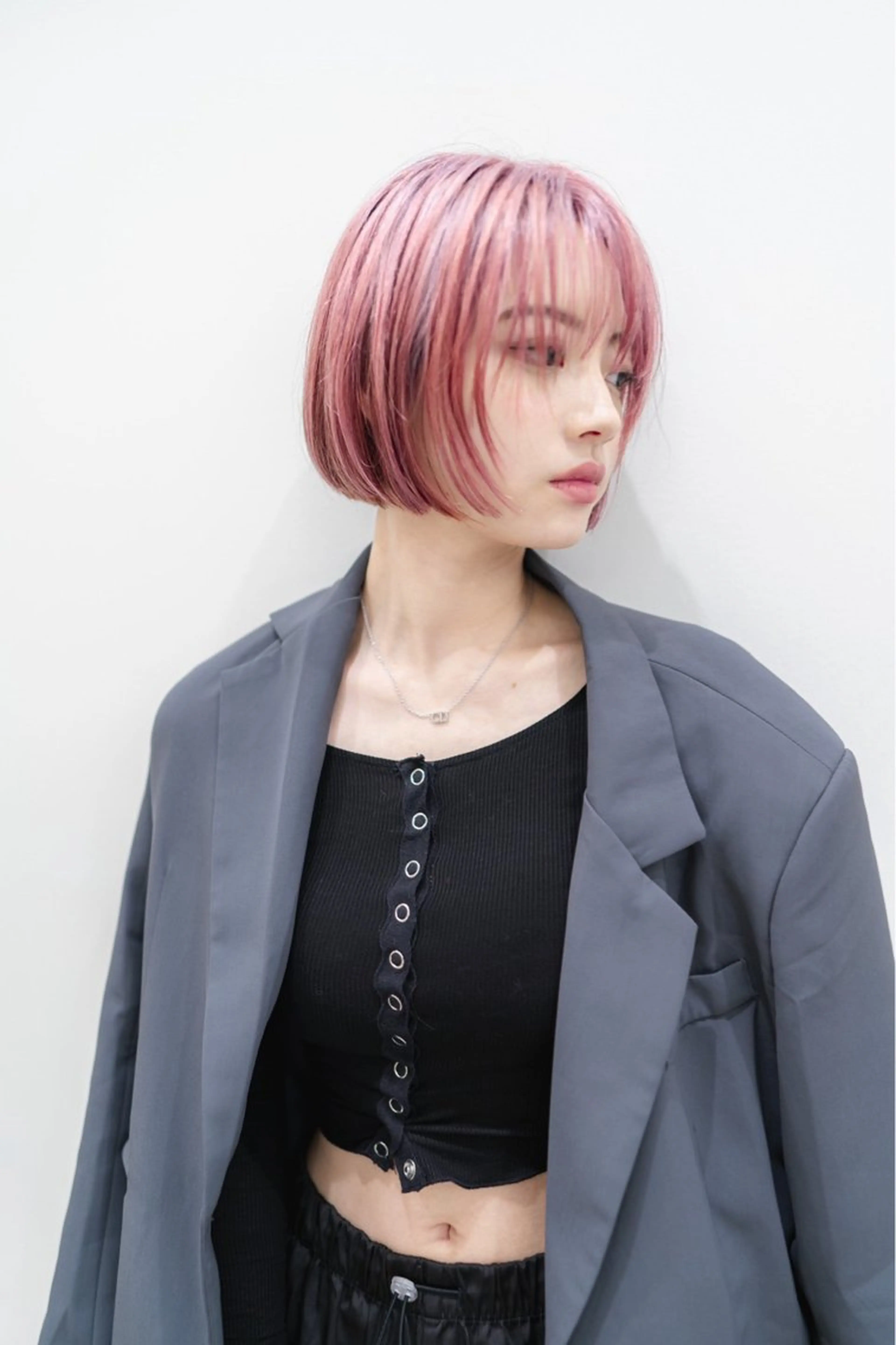 ショート カラー ベージュカラー ハイトーンカラー ピンクカラー ピンクベージュ ボブ 似合わせカット🫧 /パーマRINAのヘアスタイル