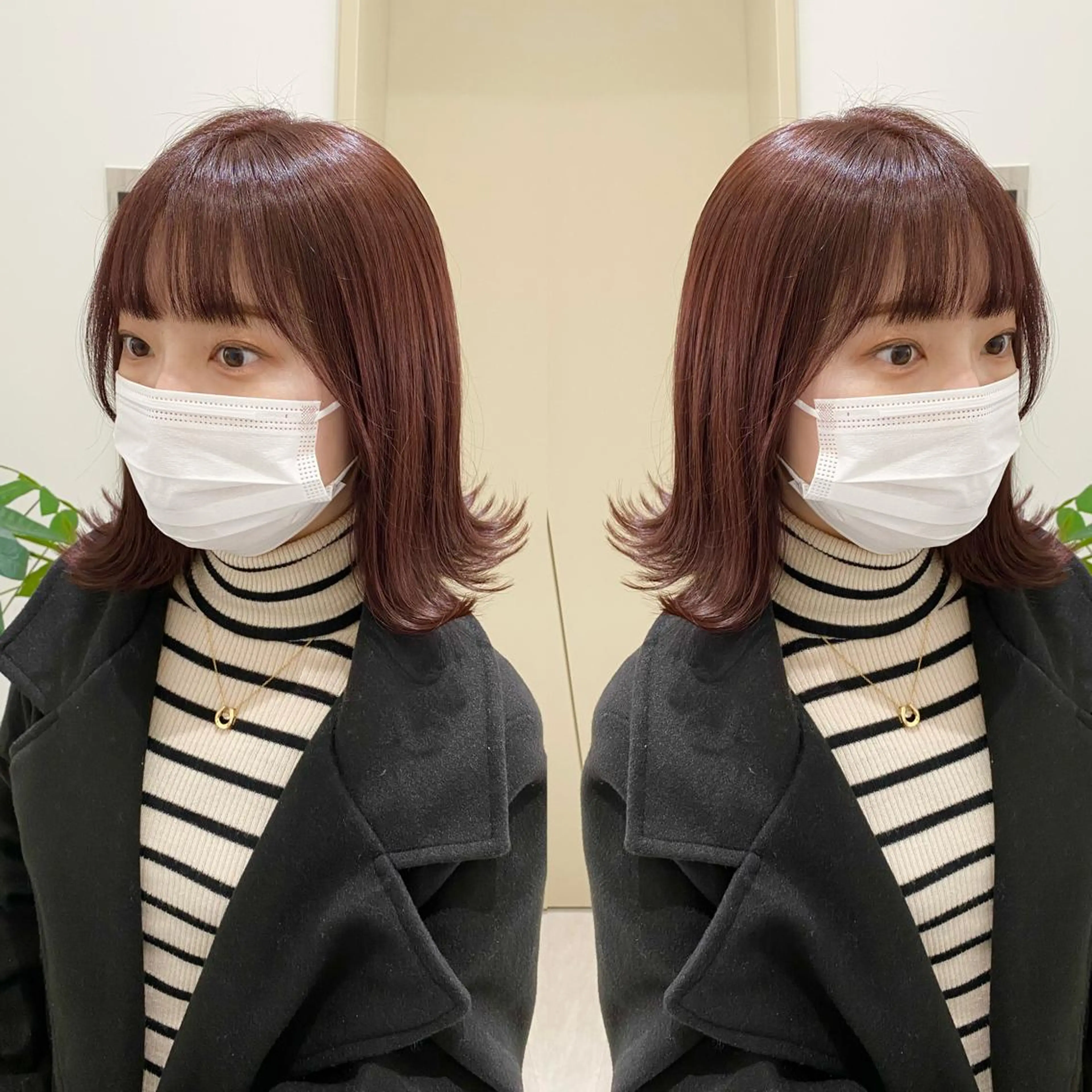 ミディアム カラー men'ssalon Zina天神所属・✨髪質改善/顔周りカ ット/縮毛矯正✨三隅のヘアスタイル