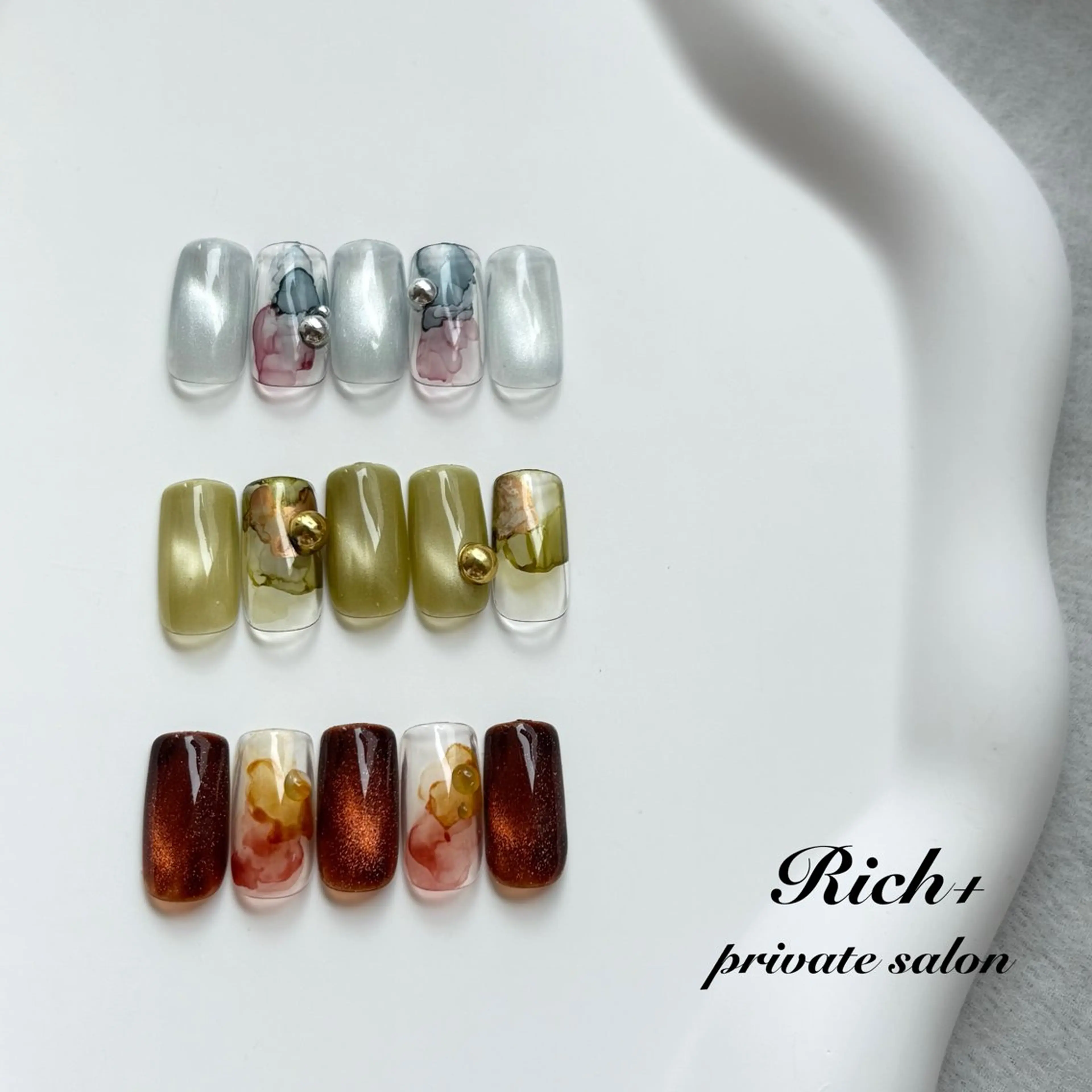 ネイル クリアネイル ハンドネイル Rich+nail Mayuのネイルデザイン