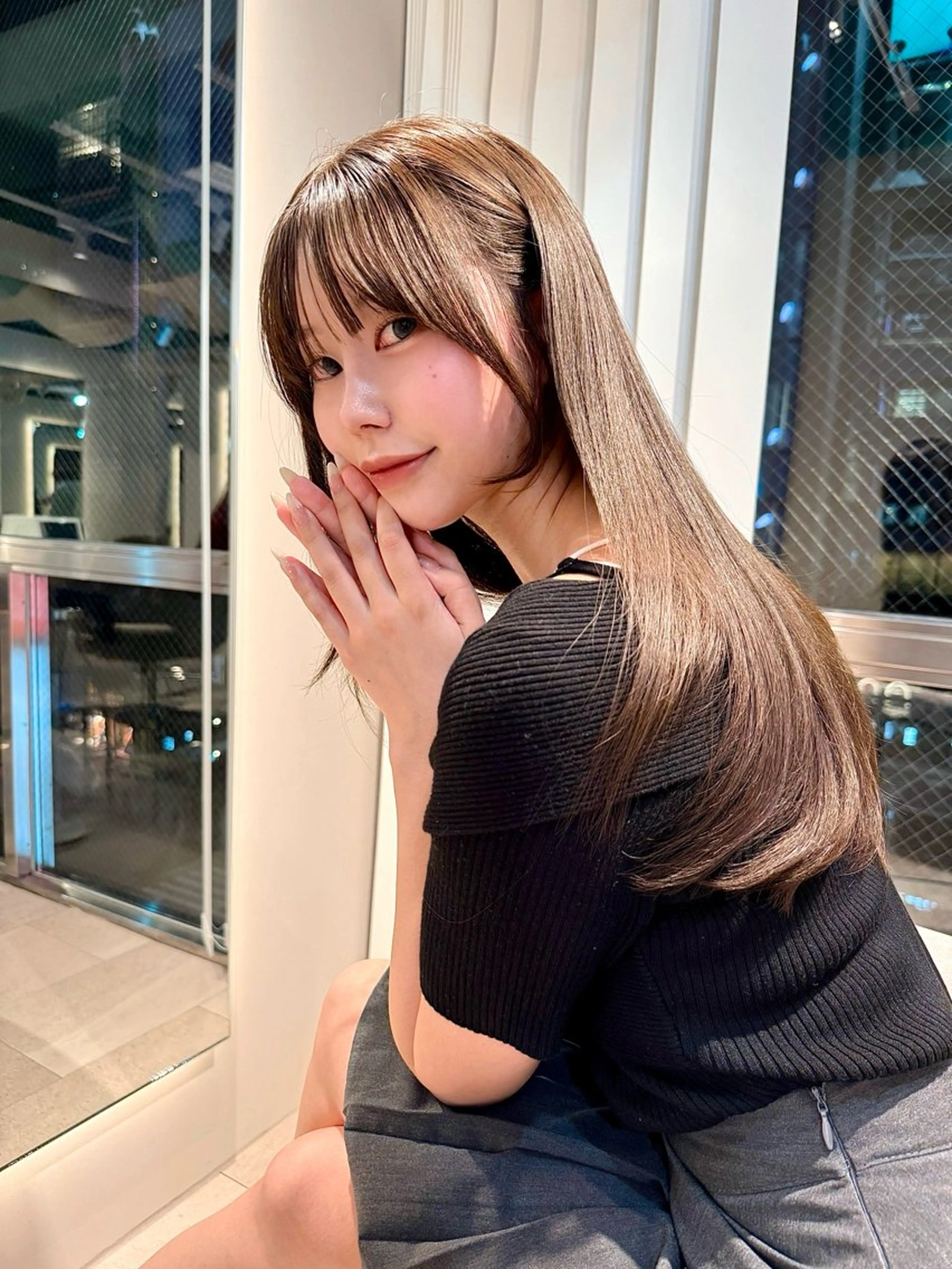 【土日祝限定】顔周りカット✂️➕透明感カラー💭➕保湿トリートメント🫧の写真