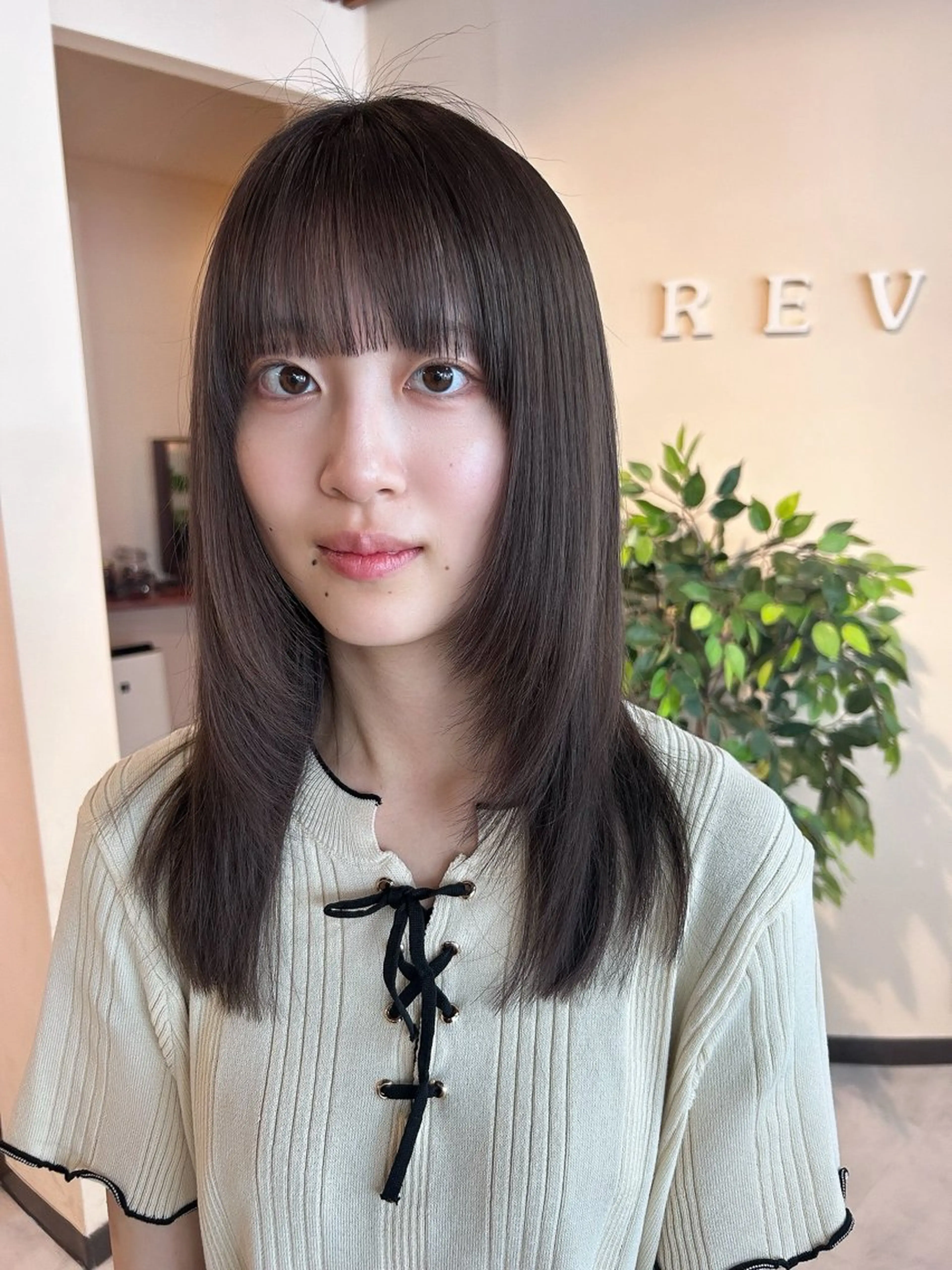 セミロング カット ヘアカラー 透明感/レイヤー/ 武士るな🌿‬のヘアスタイル