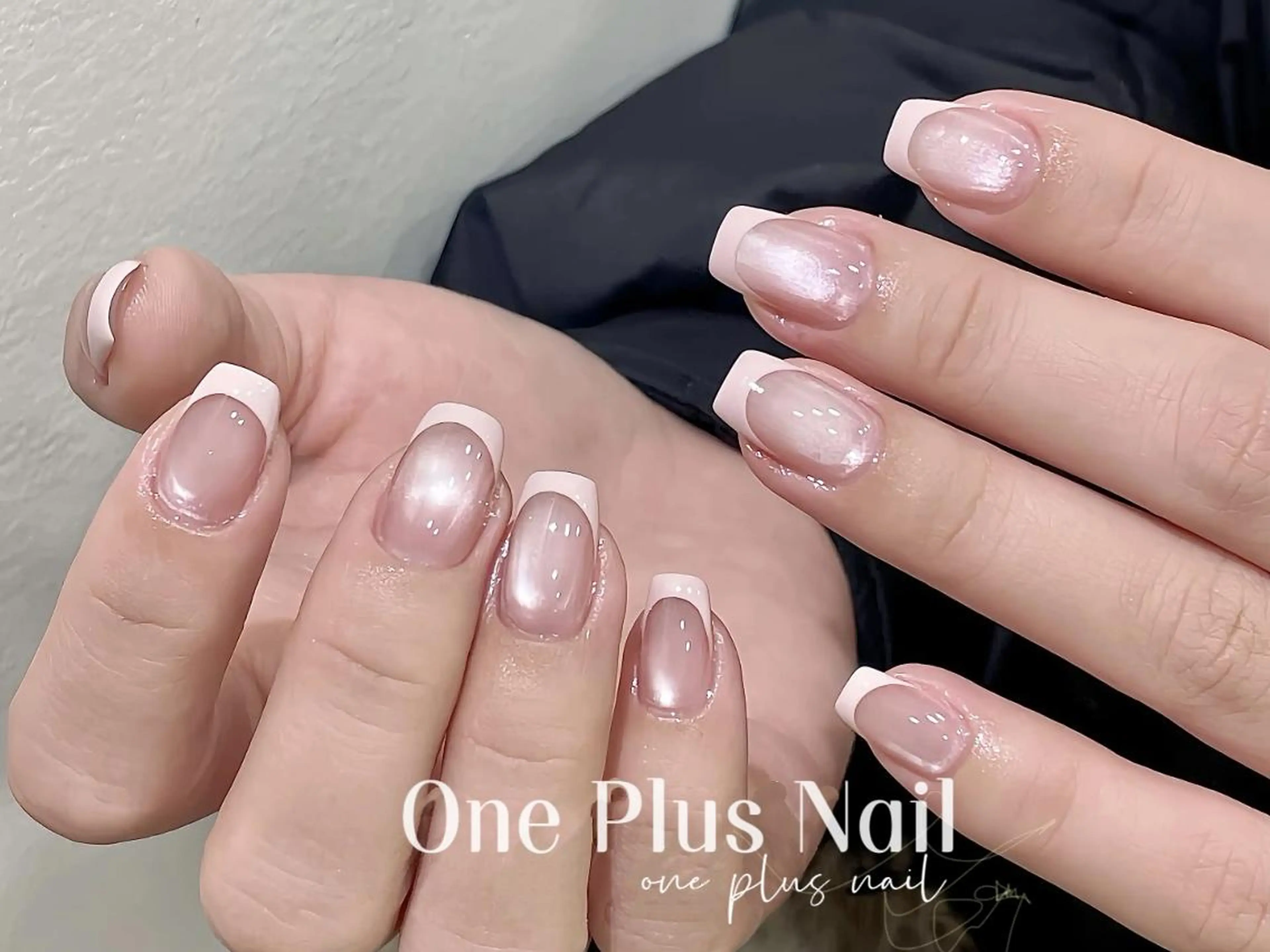 ネイル フレンチネイル マグネットネイル シンプルネイル ハンドネイル One plus あやのネイルデザイン