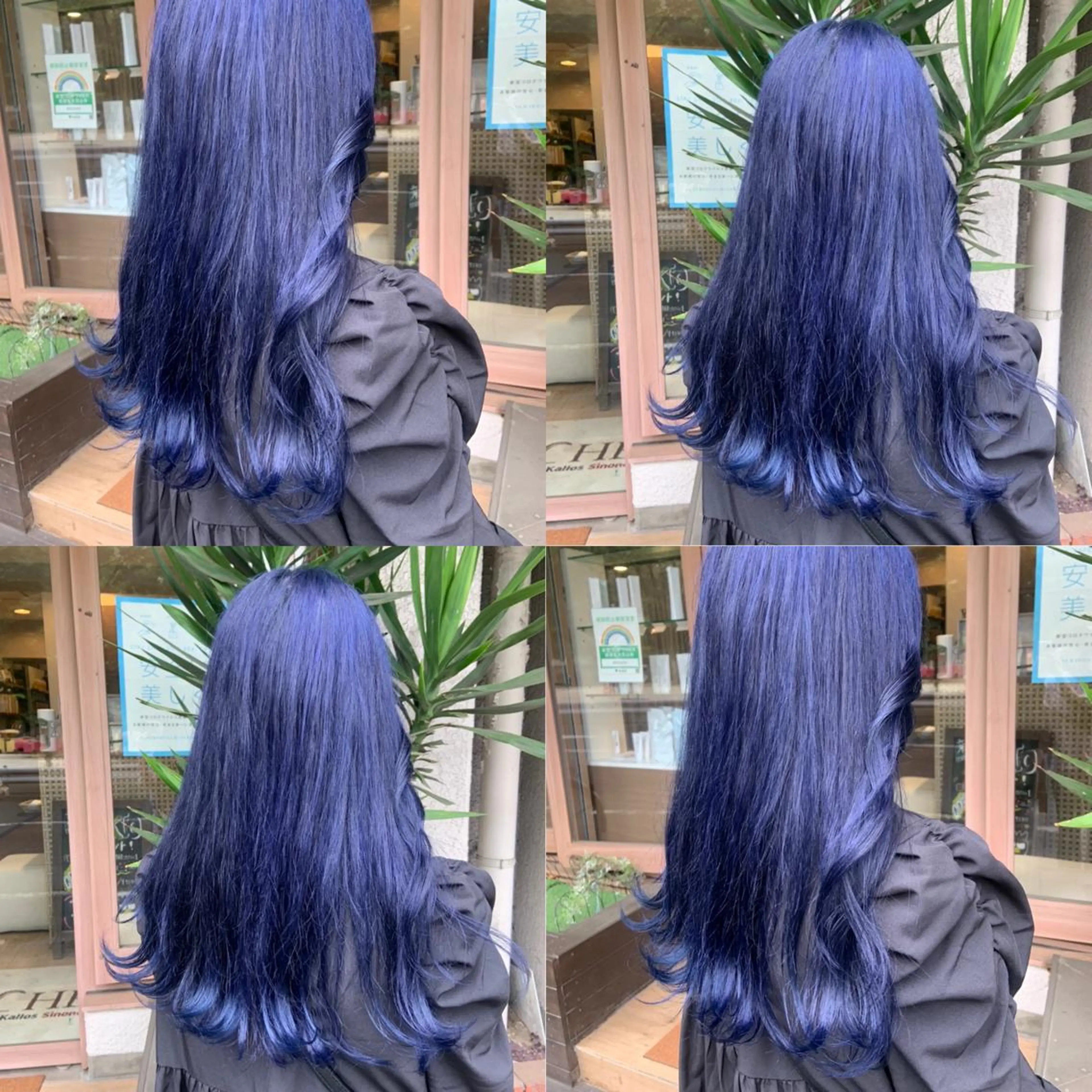 セミロング カラー ブルーカラー ハイトーンカラー 🤍透明感/韓国風 🤍サクラギヒトミのヘアスタイル