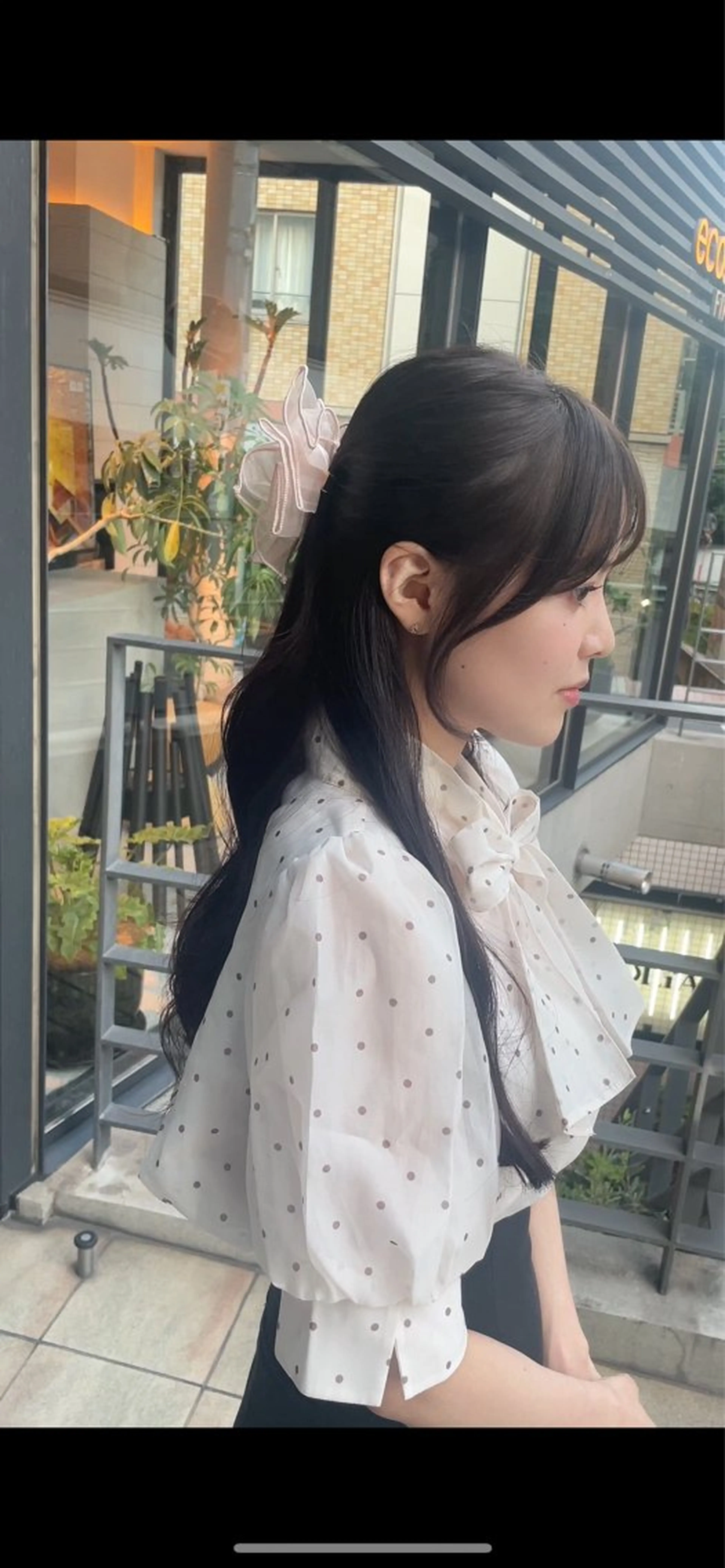 ロング カラー 顔周りカット カット ヘアカラー トリートメント BEBE所属・ご新規様限定 透明感カラーKANAのヘアスタイル