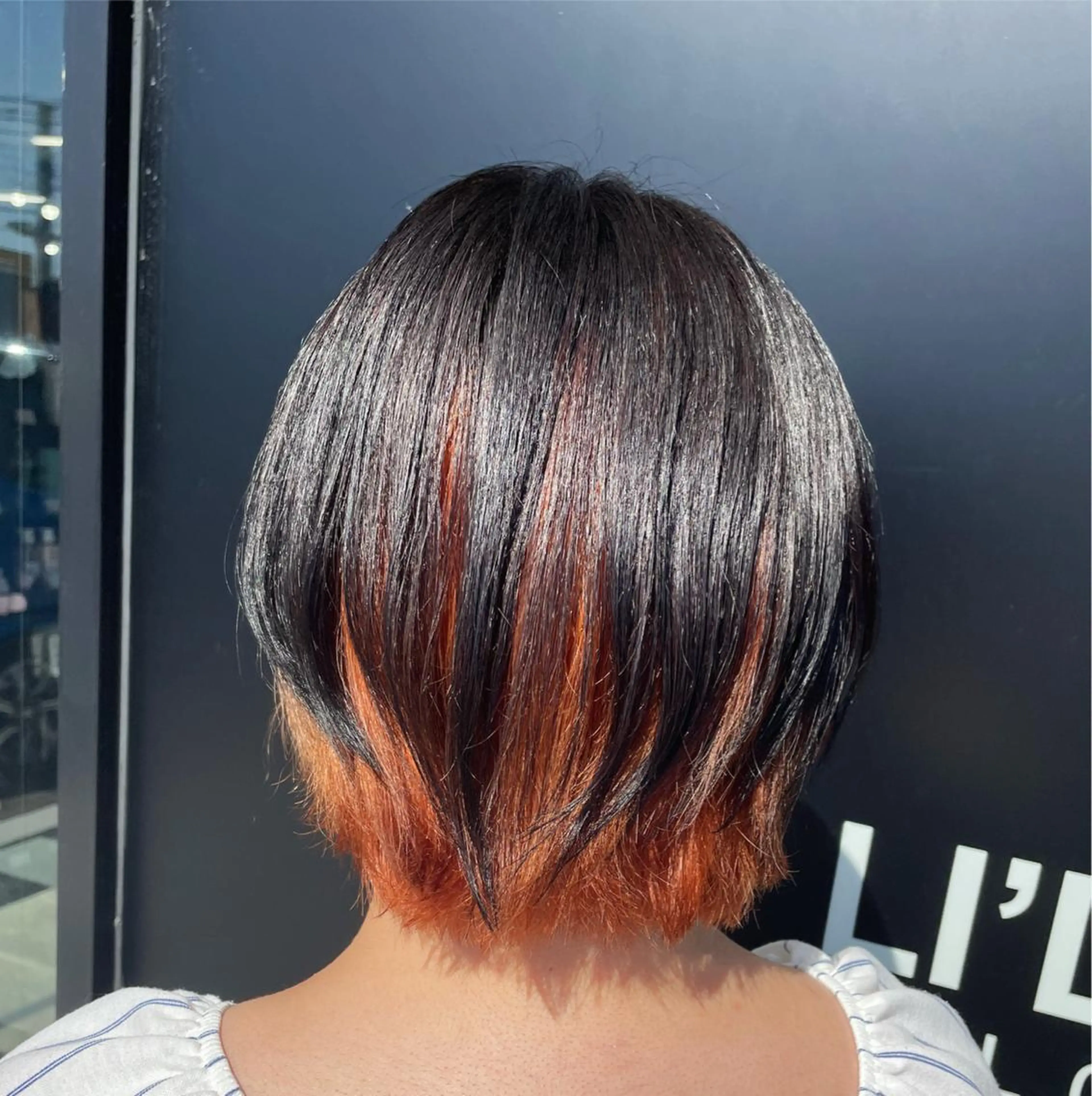 カラー ブリーチ オレンジ _WHITE浜松店 もえかのヘアスタイル