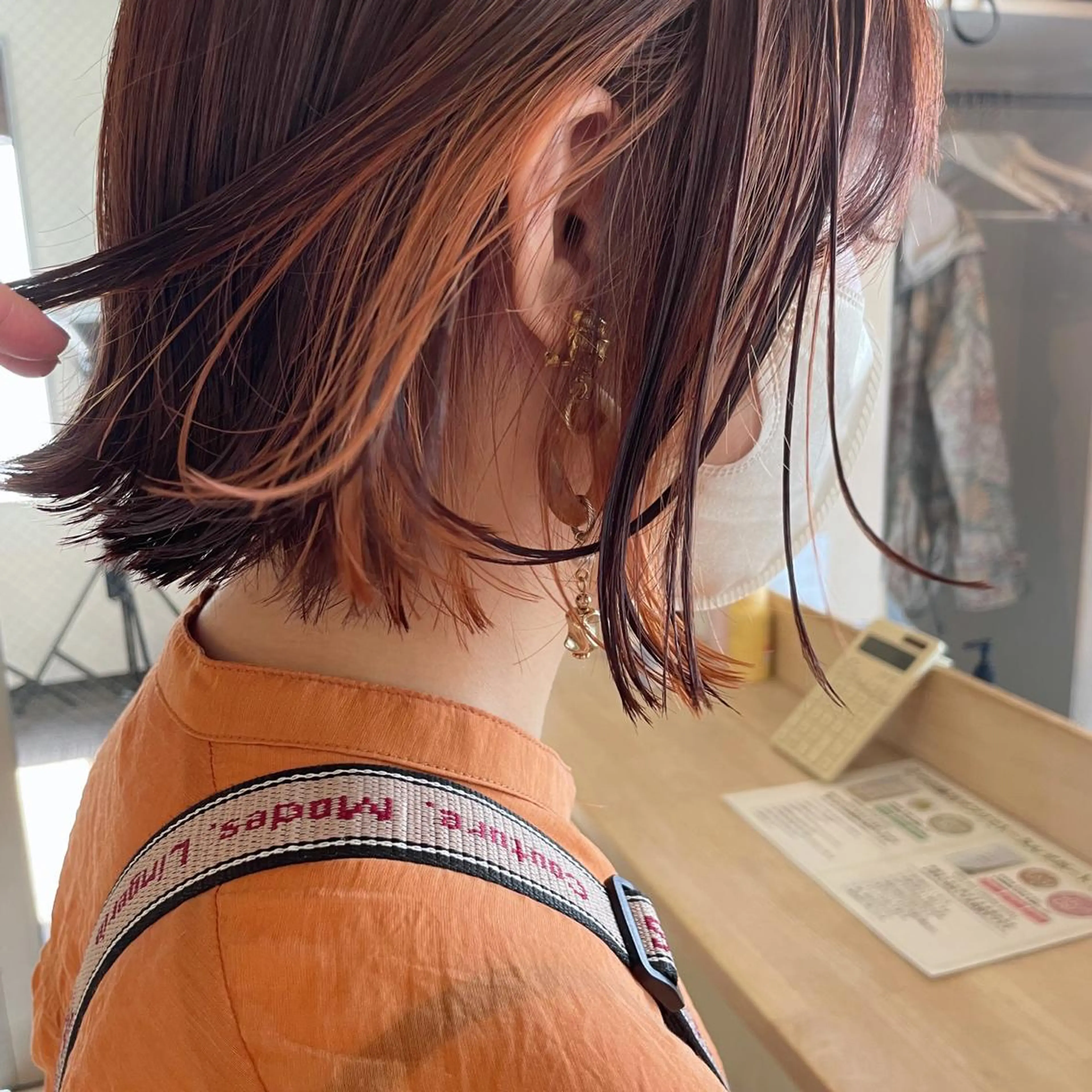 インナーカラー＋cutの写真