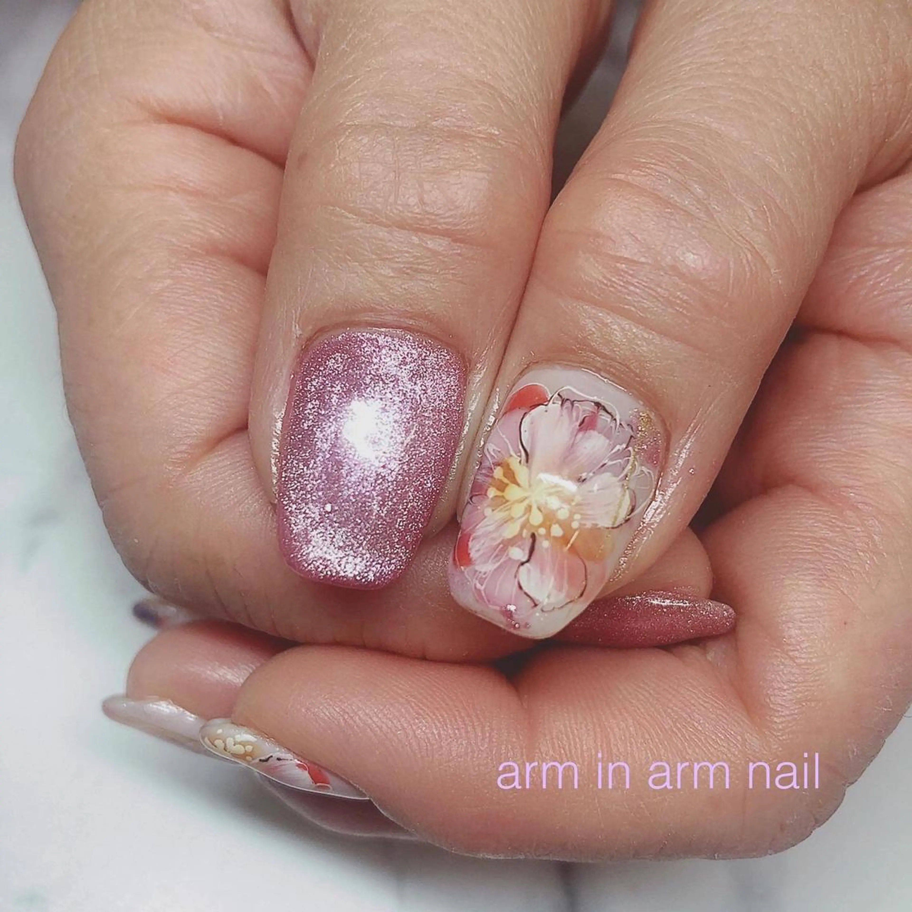 ネイル arm in arm ︎✿Yamamotoのマツエク・マツパデザイン