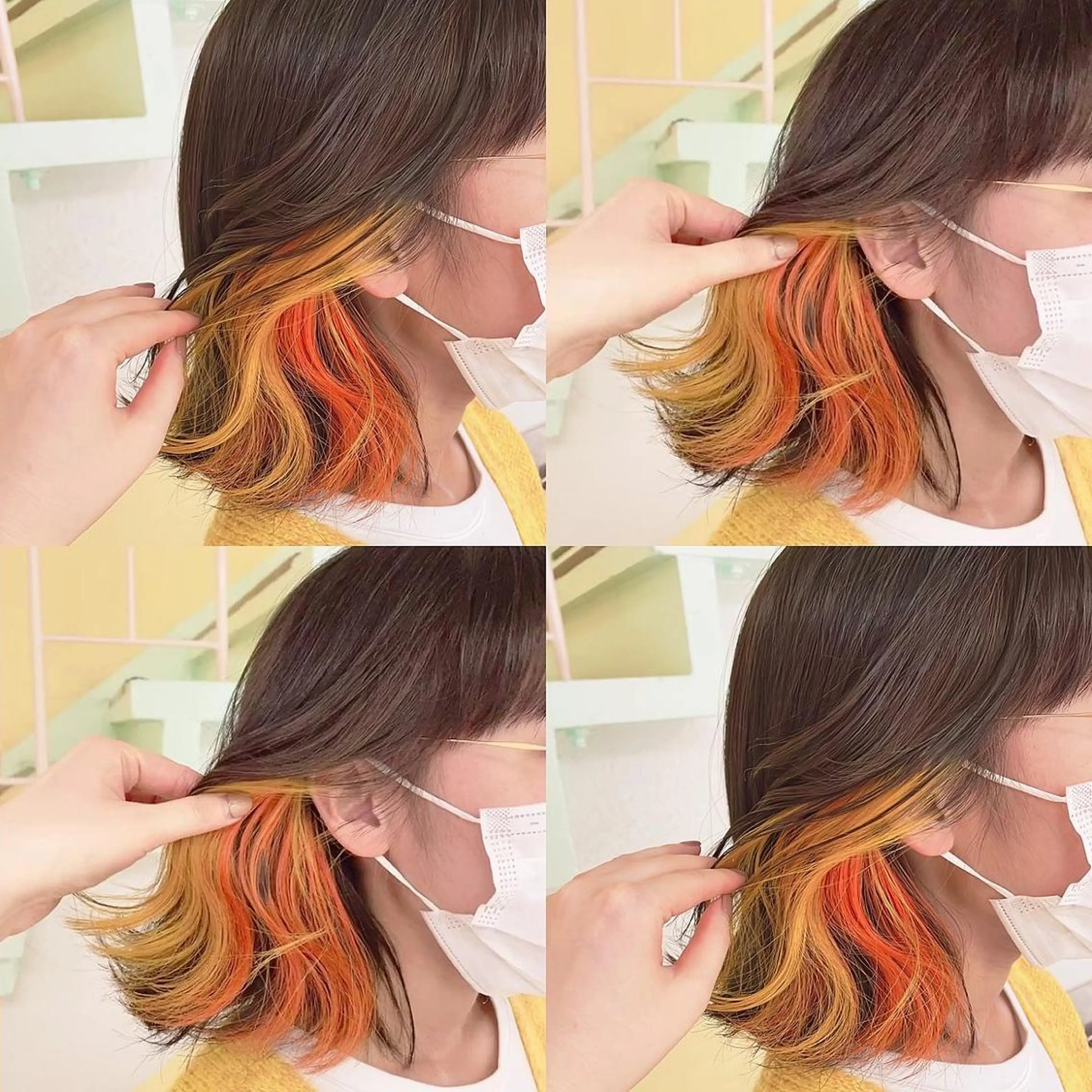 カラー ヘアカラー トリートメント 渋谷:インナーカラー ／🍒エリカ🍒のヘアスタイル