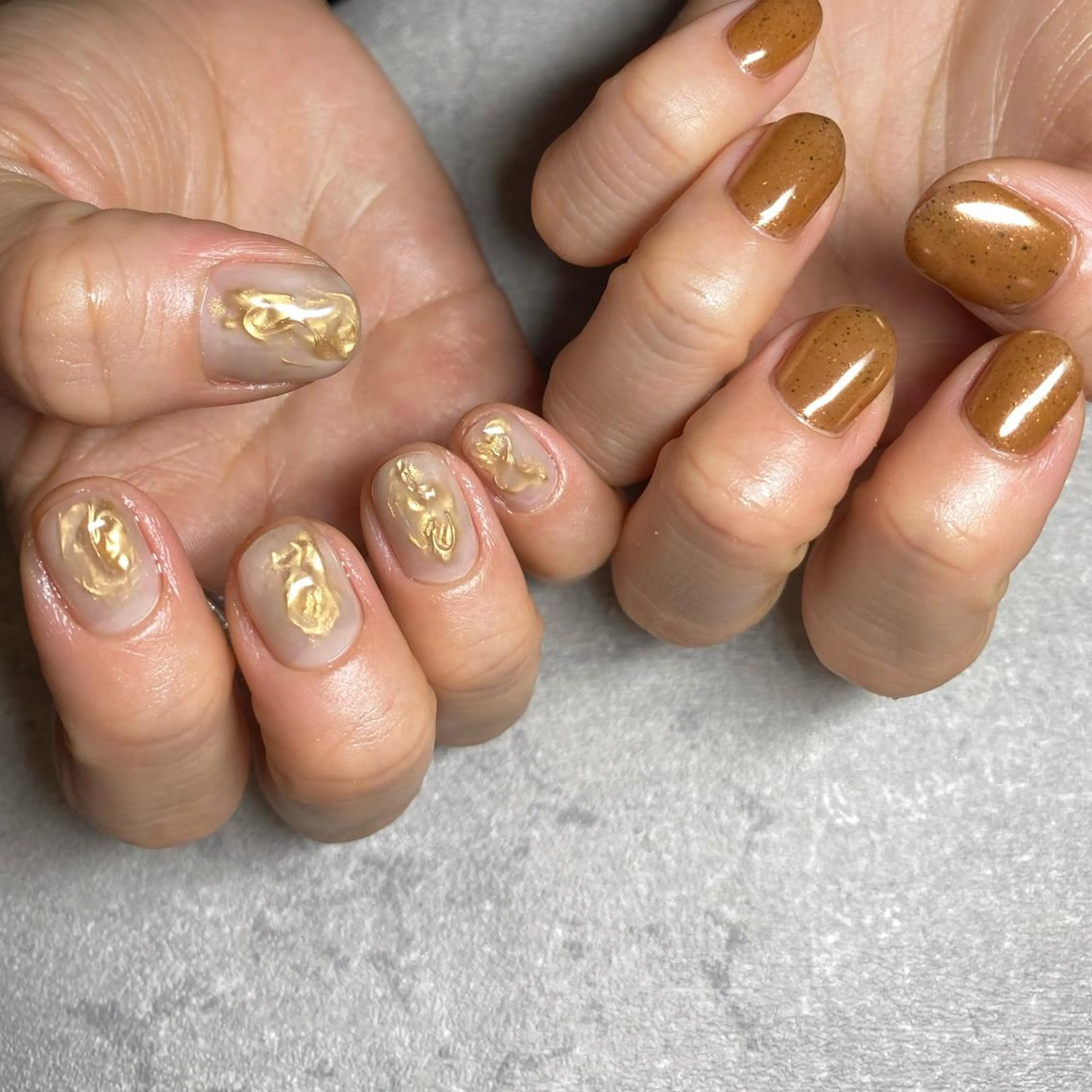 ネイル アートネイル ニュアンスネイル 冬ネイル ハンドネイル 山田 貴子のネイルデザイン