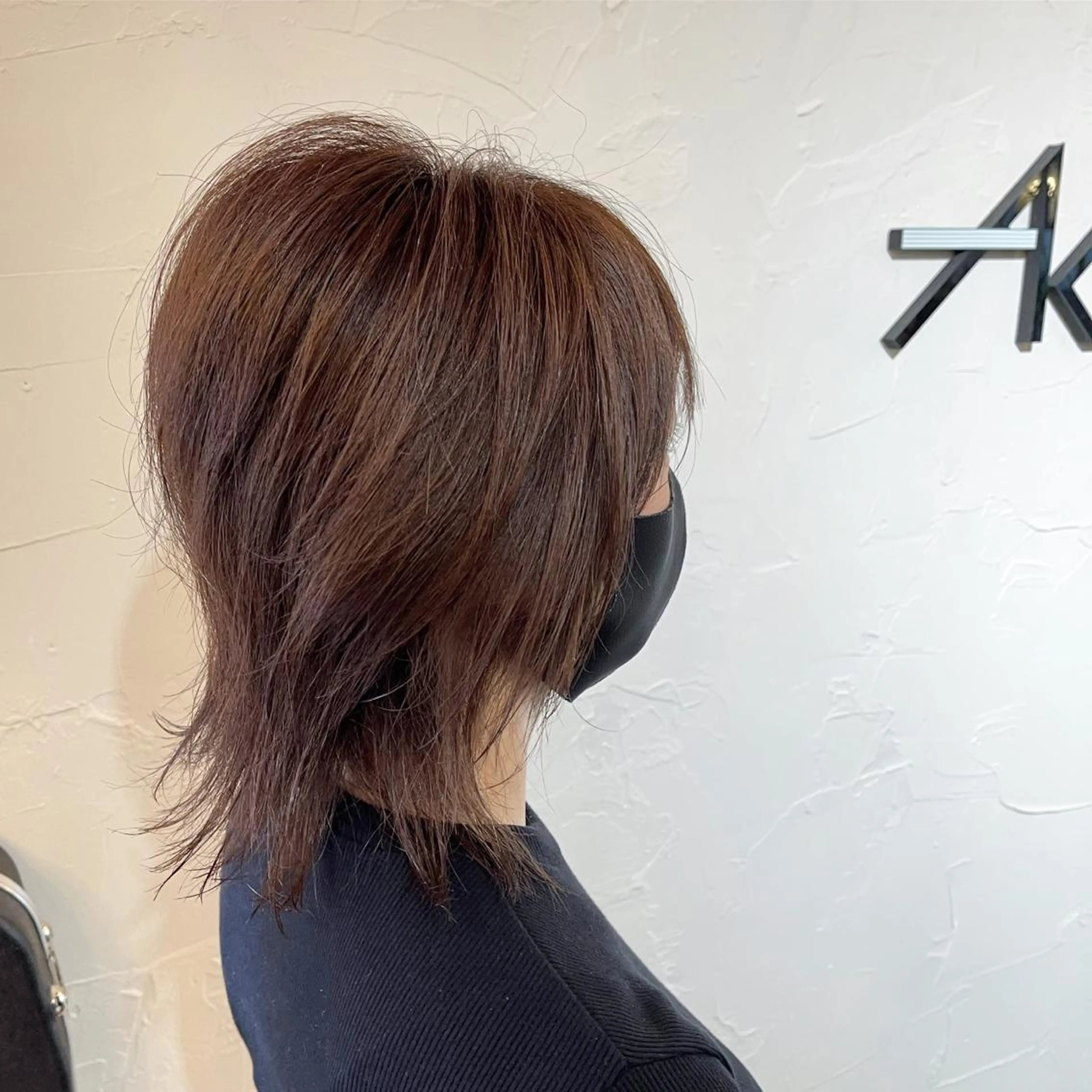ミディアム カラー パーマ ヘアアレンジ ミディアムパーマ ボブ 顔まわりレイヤー レイヤーカット チャンモリパーマ カット ヘアカラー トリートメント ヘッドスパ Add9 柳田健登のヘアスタイル