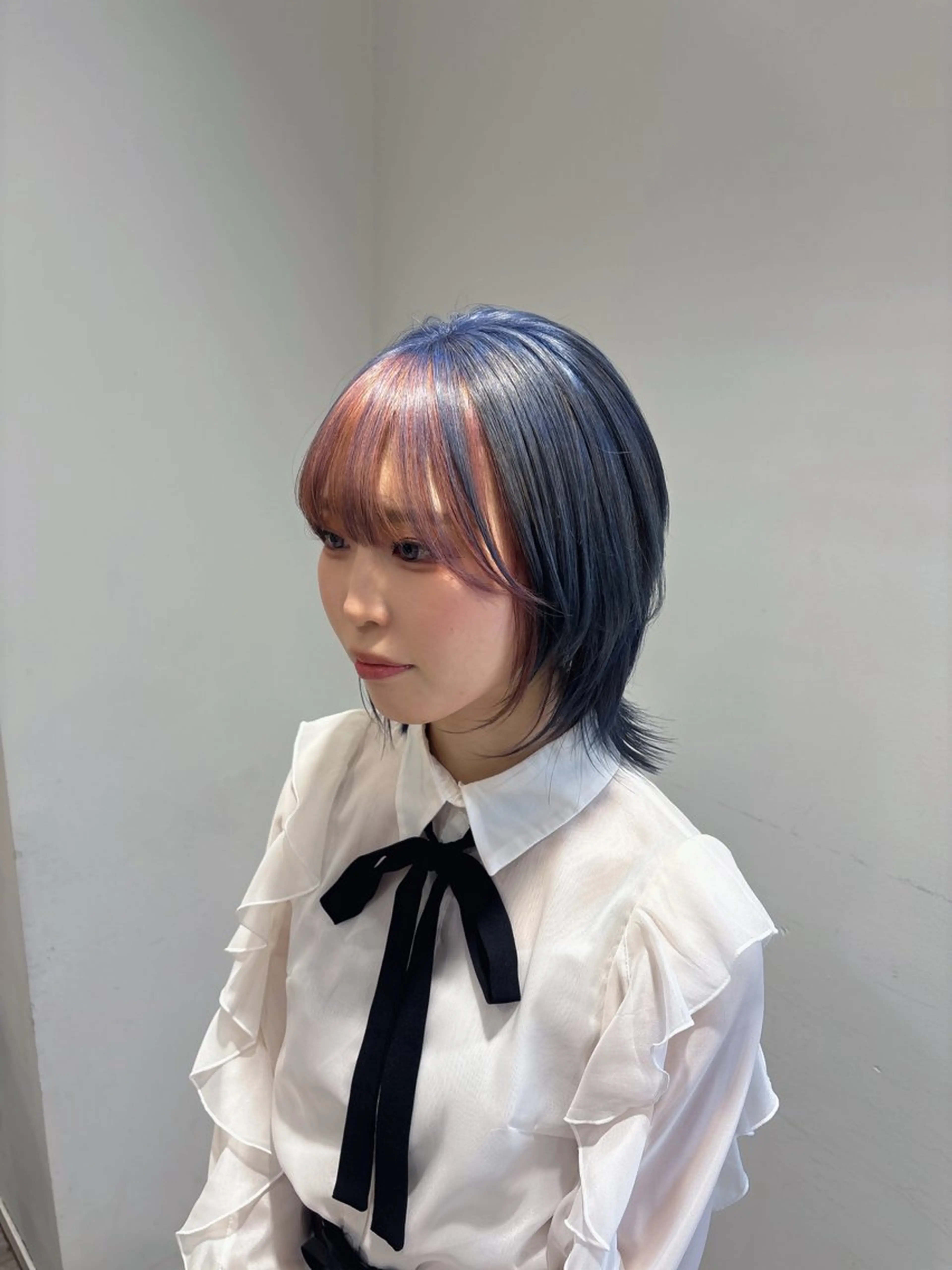 イヤリングカラー🩵⭐️の写真