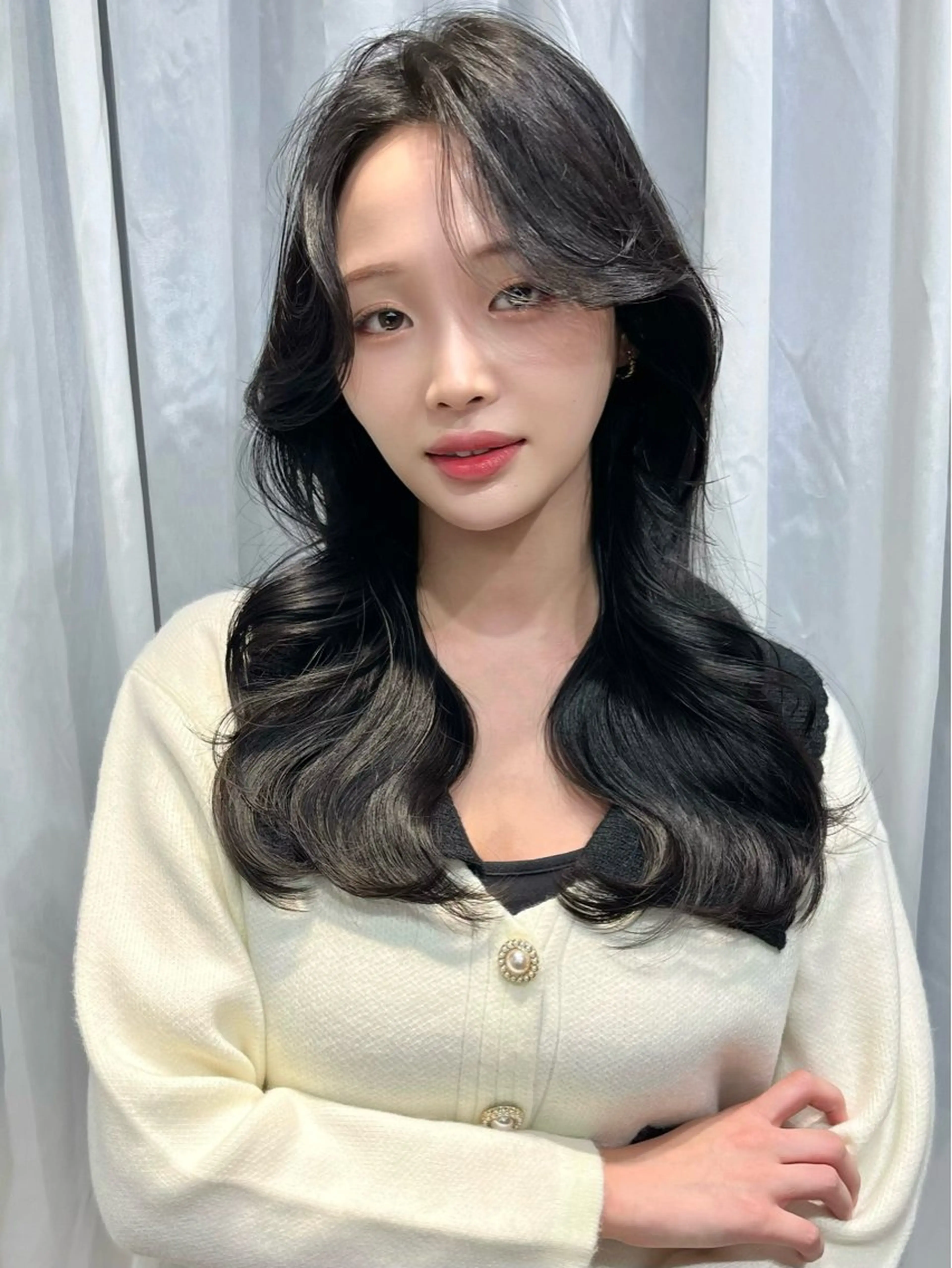 セミロング カラー カット ヘアカラー LARME by Sea 新宿所属・韓国ハッシュカット/ 新宿/髪質改善/岡崎のヘアスタイル