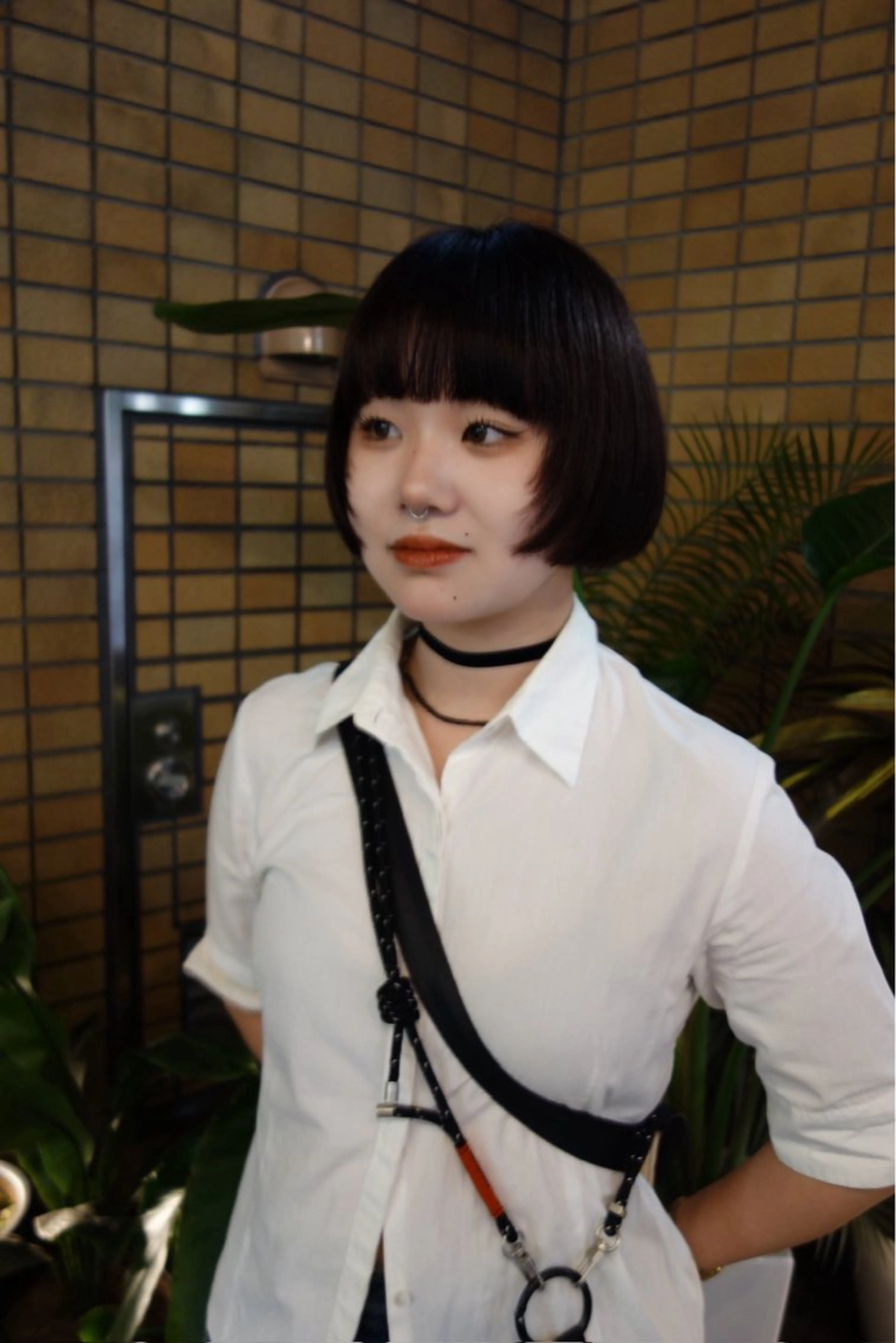 ショート ボブ 顔まわりレイヤー 顔周りカット レイヤーカット HEIMER ミカド　サトル△のヘアスタイル