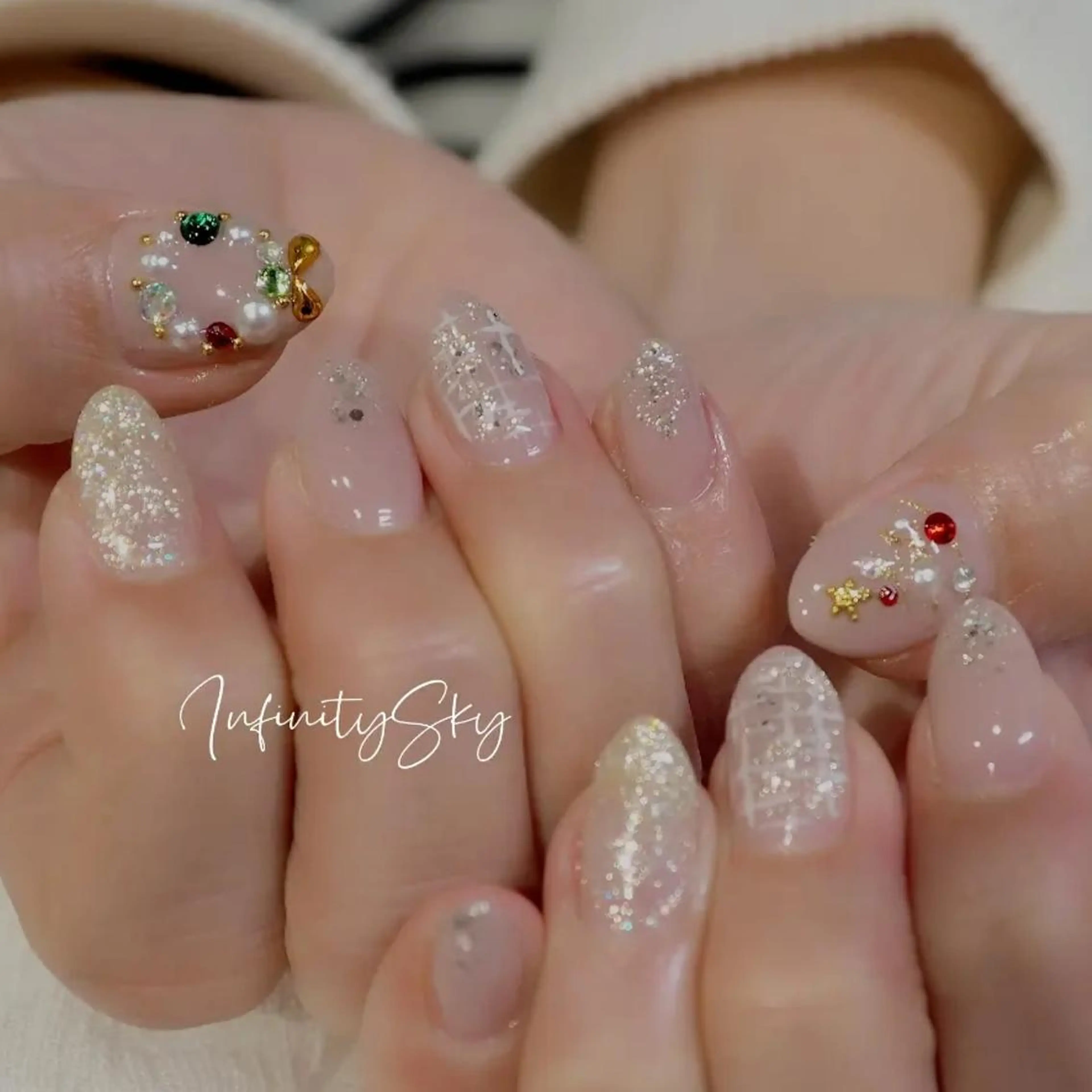 ネイル アートネイル ハンドネイル infinity skyのネイルデザイン