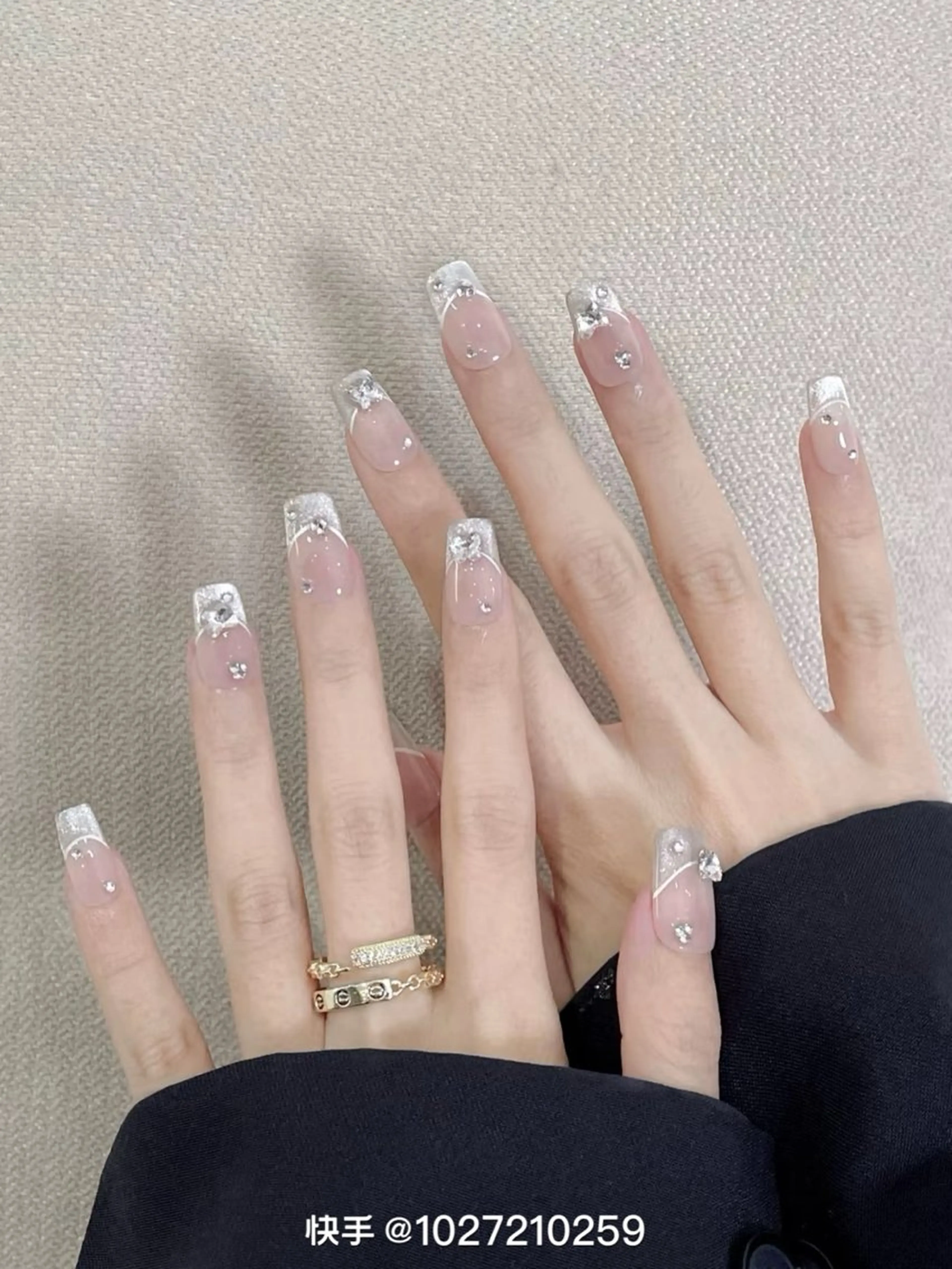 ネイル チークネイル 長さ出し フレンチネイル ガーリー 韓国ネイル sun nail池袋 モデル募集のネイルデザイン