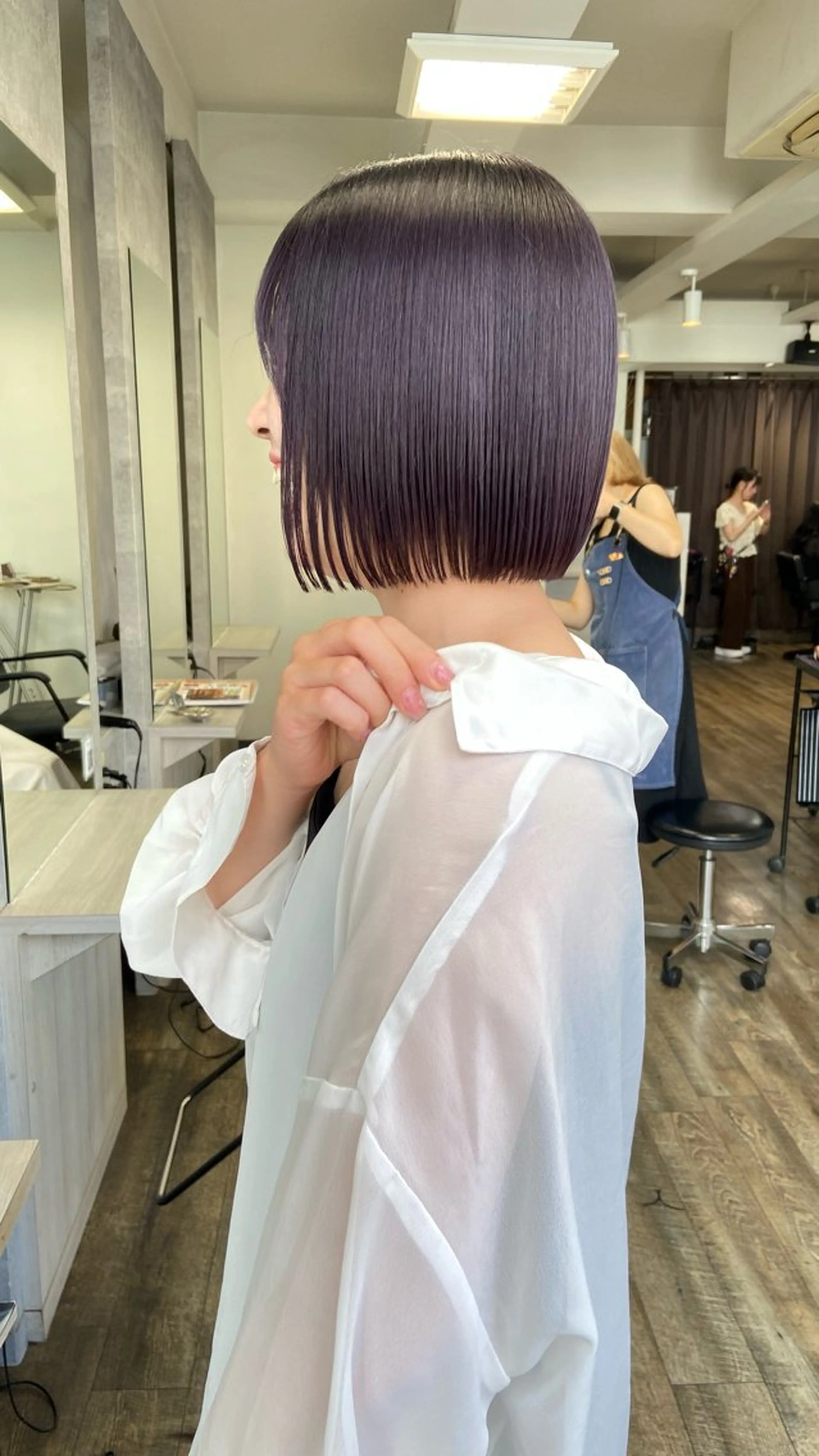 ミディアム カラー MIREI /韓国風 ショート/大阪美容室のヘアスタイル