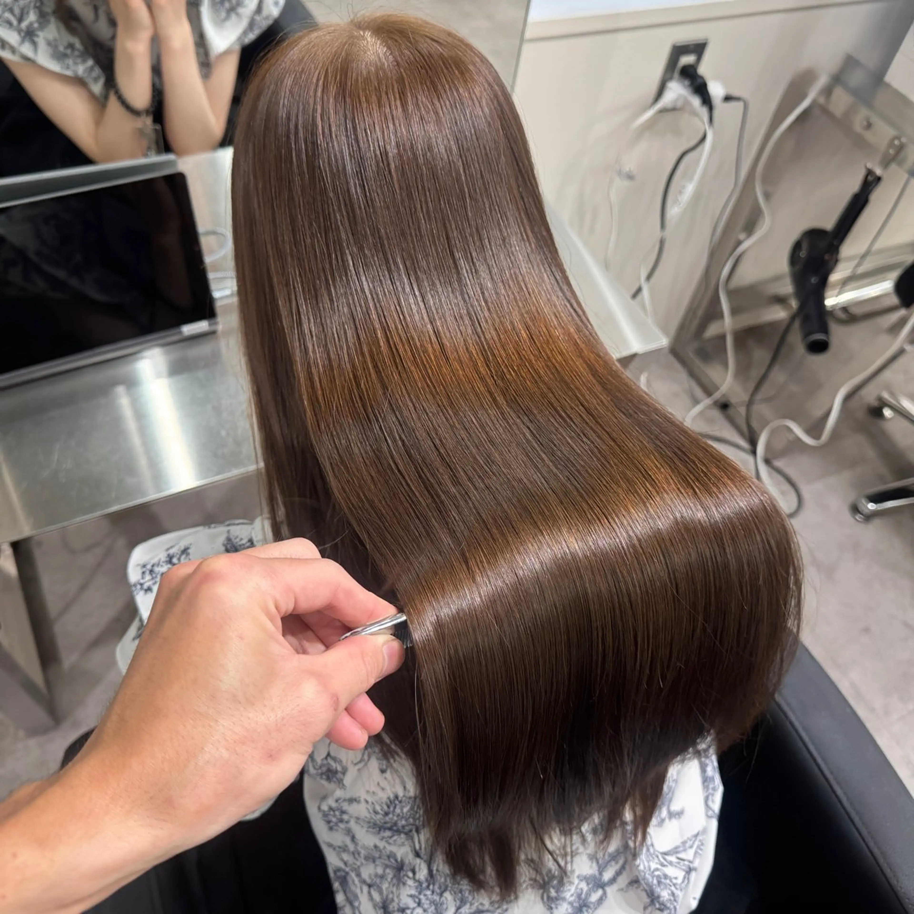 ロング カラー ヘアカラー トリートメント 全席個室美容室 Zina 錦糸町 髪質改善＆トリートメント【ジーナ】所属・🎀髪質改善×韓国レ イヤー×透明感/米田のヘアスタイル