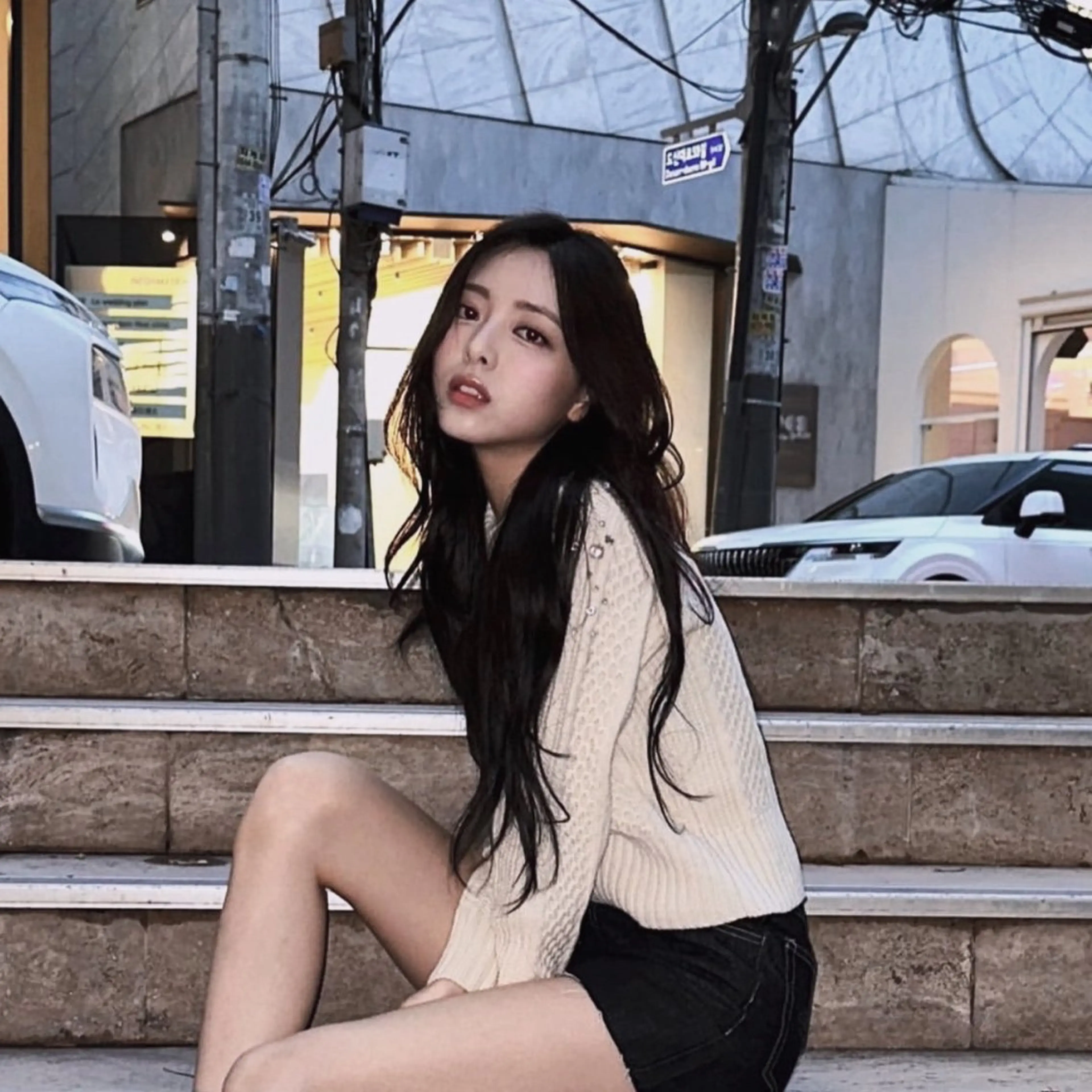 ロング 💖大人韓国ヘア💖 韓国艶カラー【銀座】のヘアスタイル