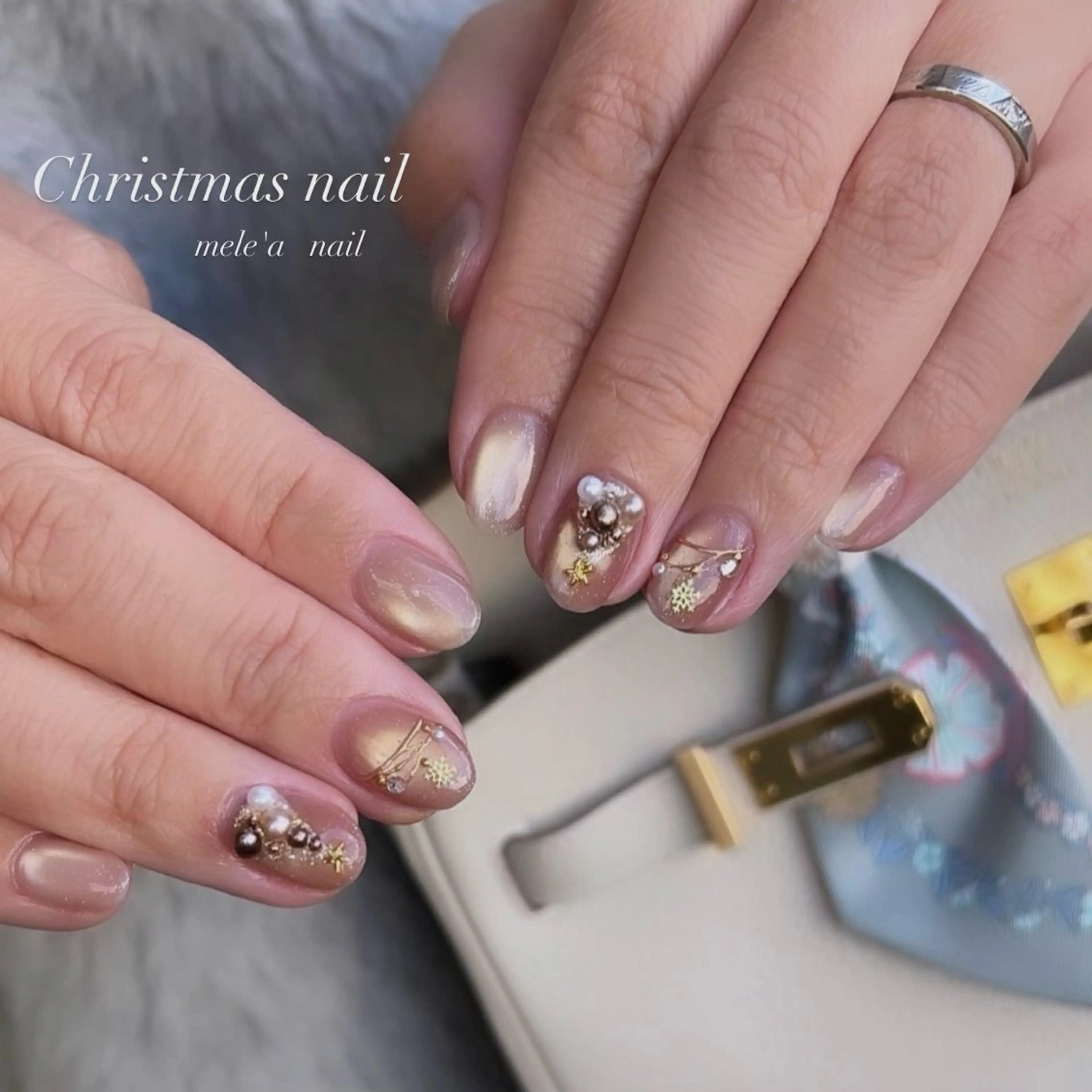 ネイル フラッシュネイル ジェルネイル マグネットネイル ニュアンスネイル オフィスネイル miho meléanailのネイルデザイン