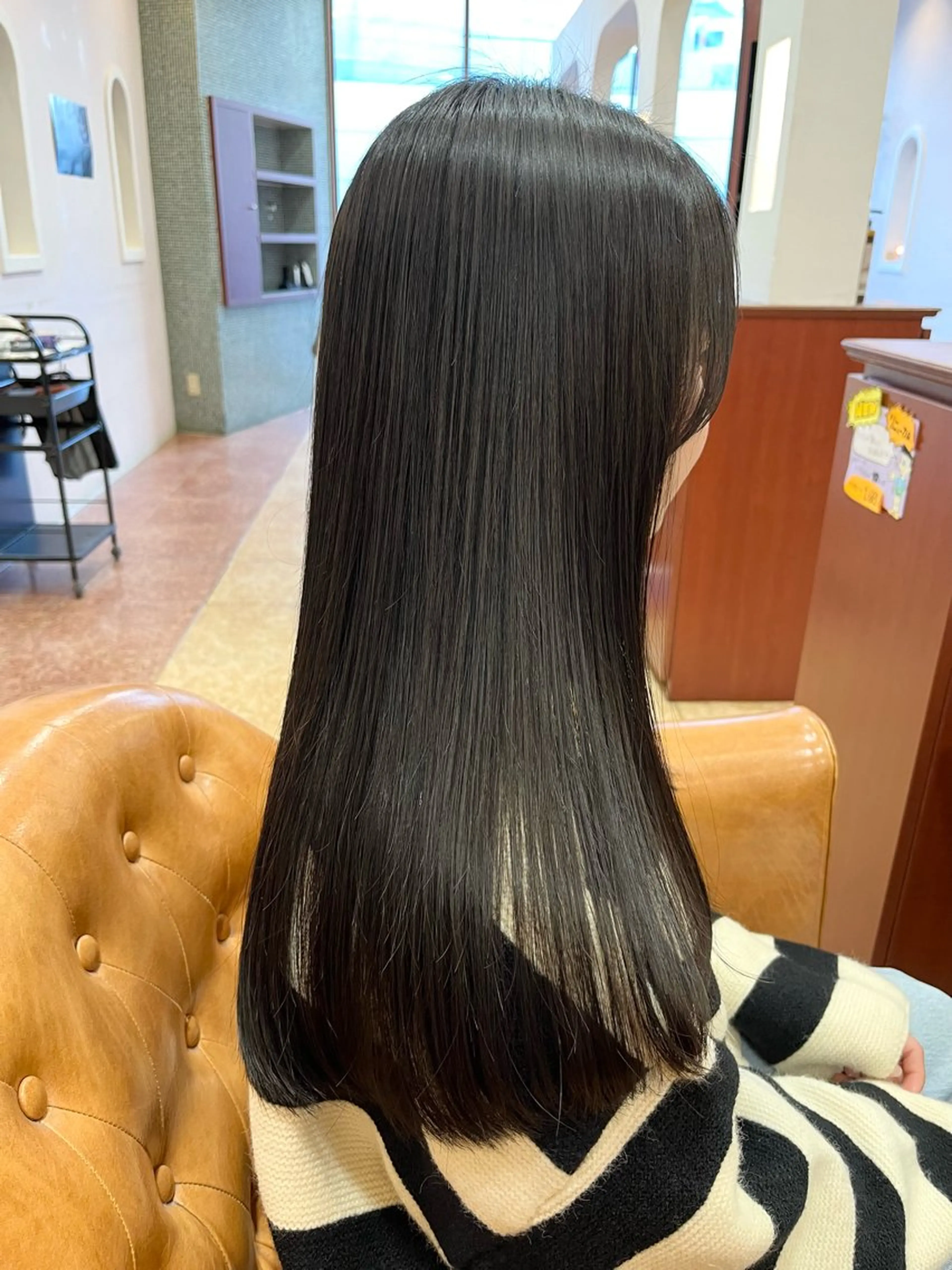 ロング パーマ ストレートパーマ 平松 由基のヘアスタイル