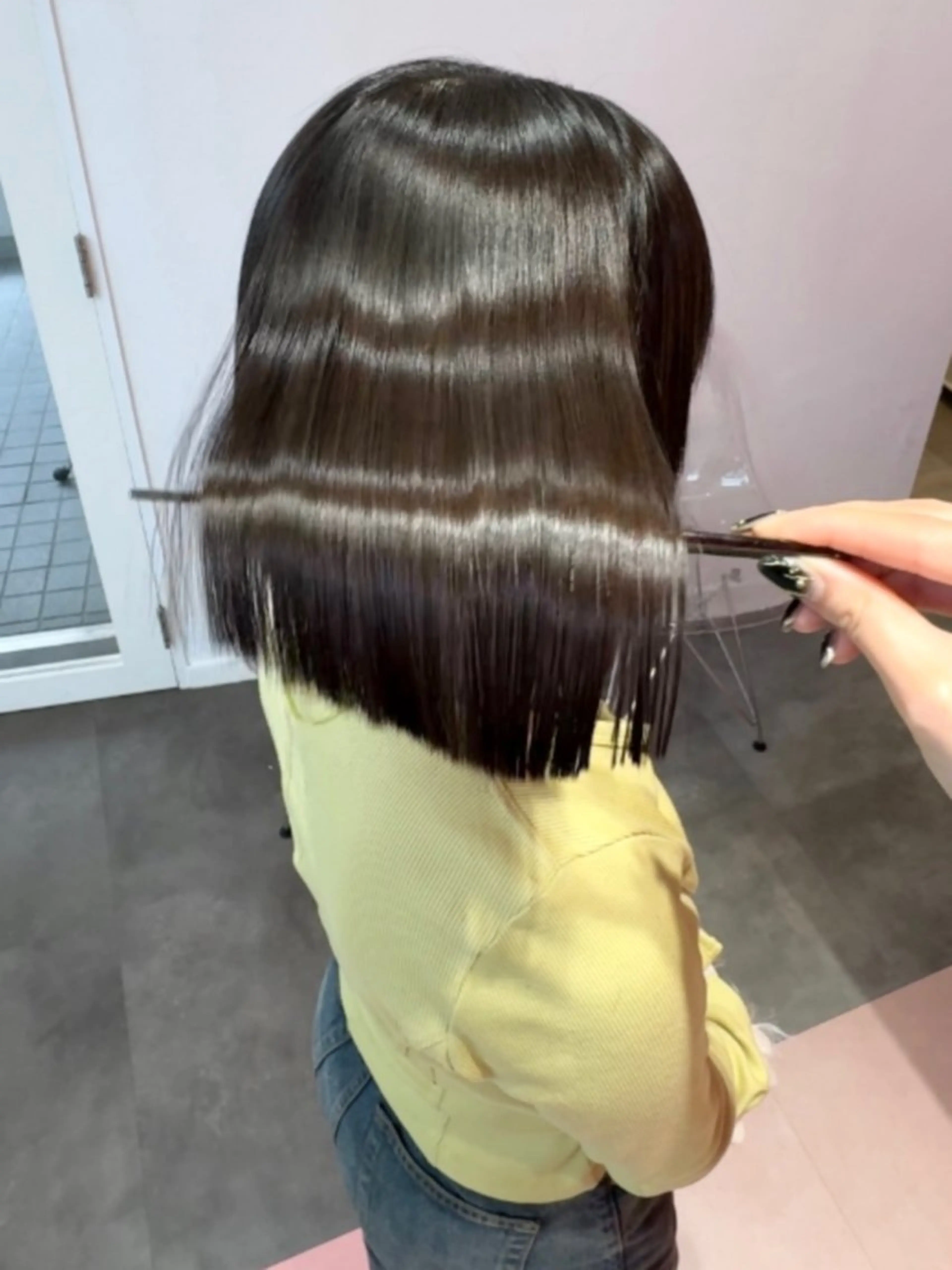 ショート カット 縮毛矯正 トリートメント 莉乃/縮毛矯正/髪質 改善/艶カラーのヘアスタイル