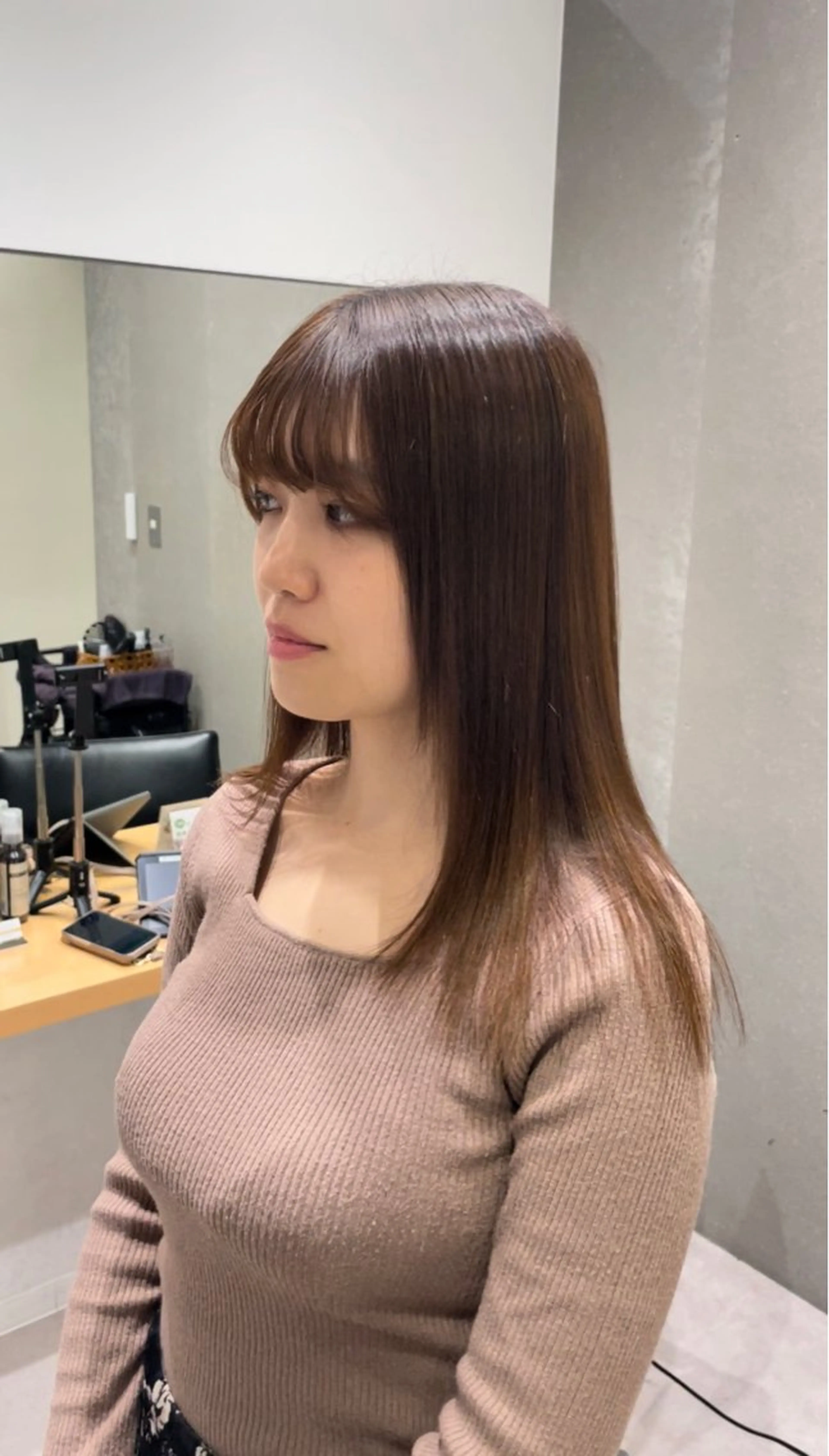 セミロング 髪質改善 トリートメント トリートメント ヘッドスパ 髪質改善ヘアケア 艶髪特化/上田のヘアスタイル