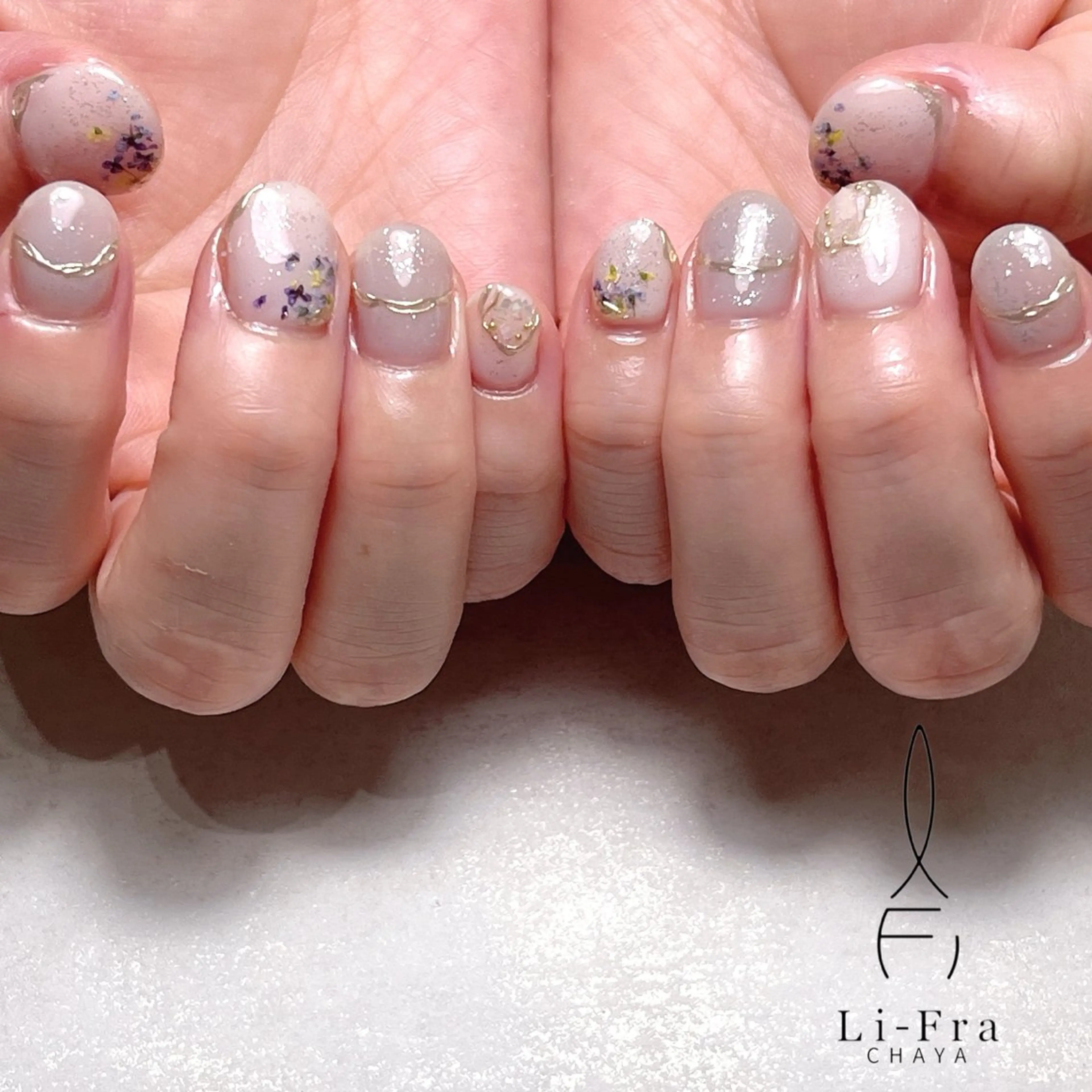 ネイル フラワーネイル ハンドネイル フットネイル Li-Fra 神野さやのネイルデザイン