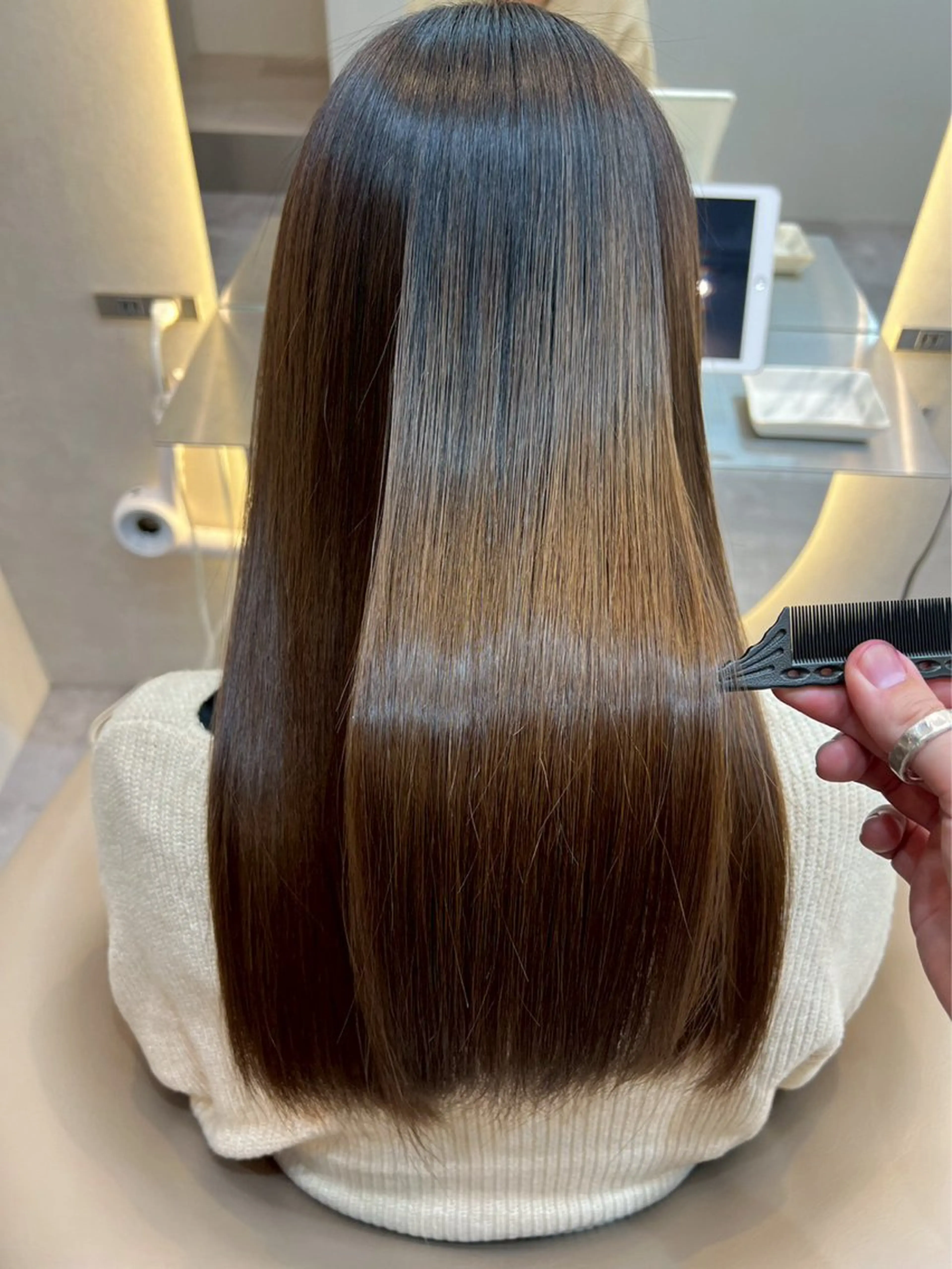 ロング カラー 縮毛矯正 Hello by Sea所属・髪質改善/縮毛矯正 /レイヤー/宮崎直弥のヘアスタイル