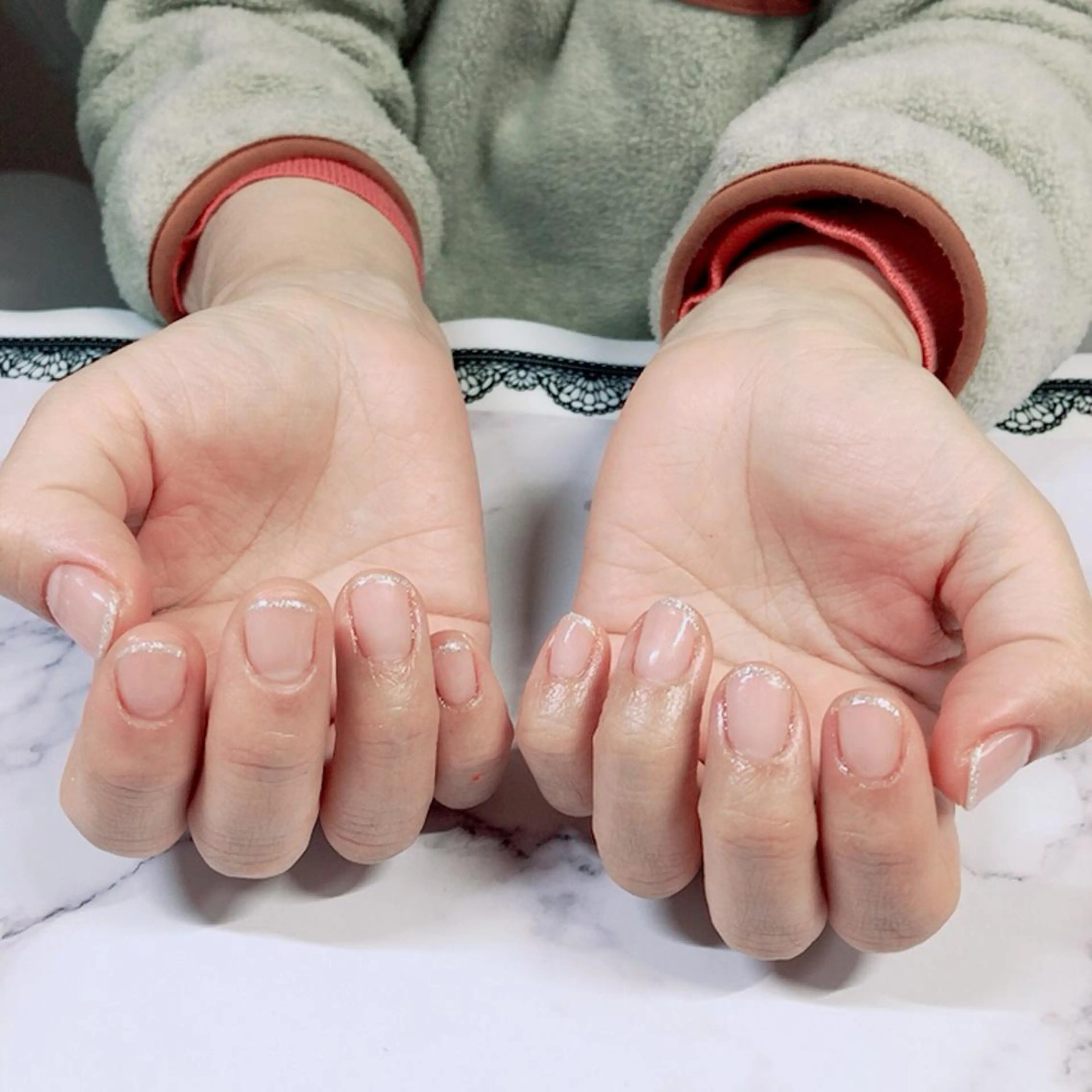 ネイル ラメ(グリッター) ワンカラーネイル 奥園 良恵のネイルデザイン