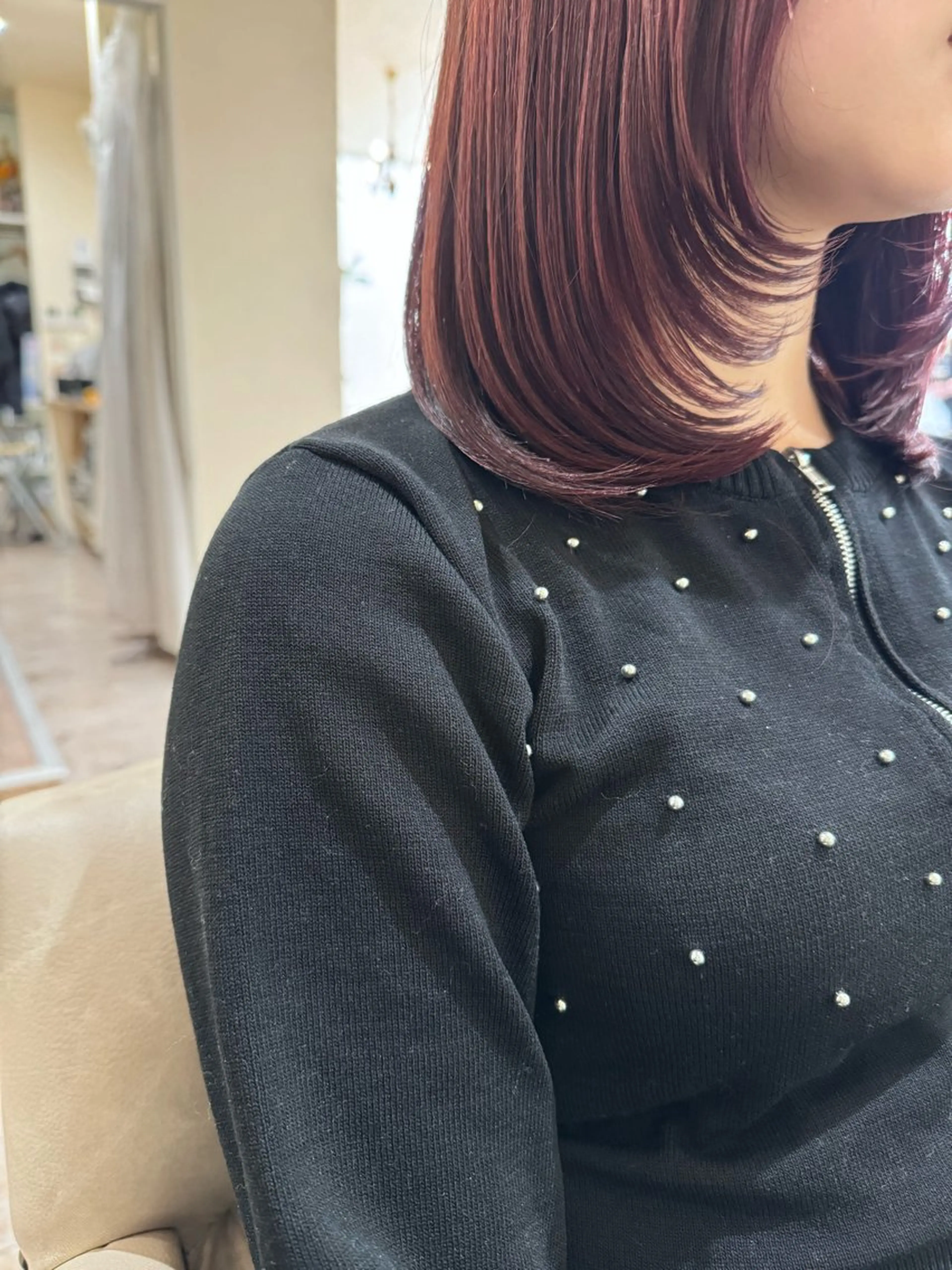 セミロング カラー 髪質改善 レイヤーカット トリートメント カット ヘアカラー トリートメント 新越谷noble店長 松本拓也▶◀*.のヘアスタイル