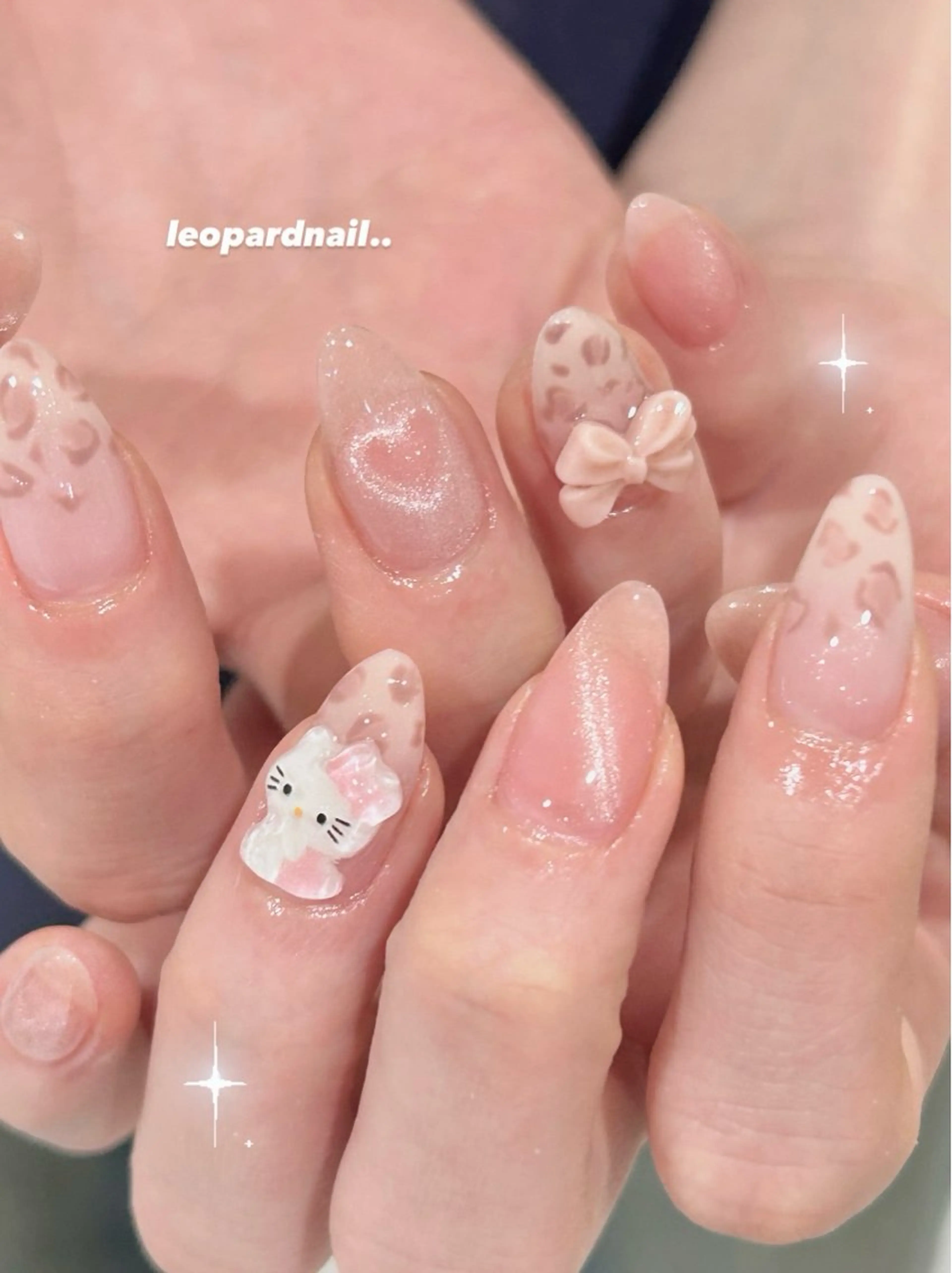 ネイル アニマル柄 ハンドネイル 🎀チーク/ちゅるん 🫧chisa🎀のネイルデザイン