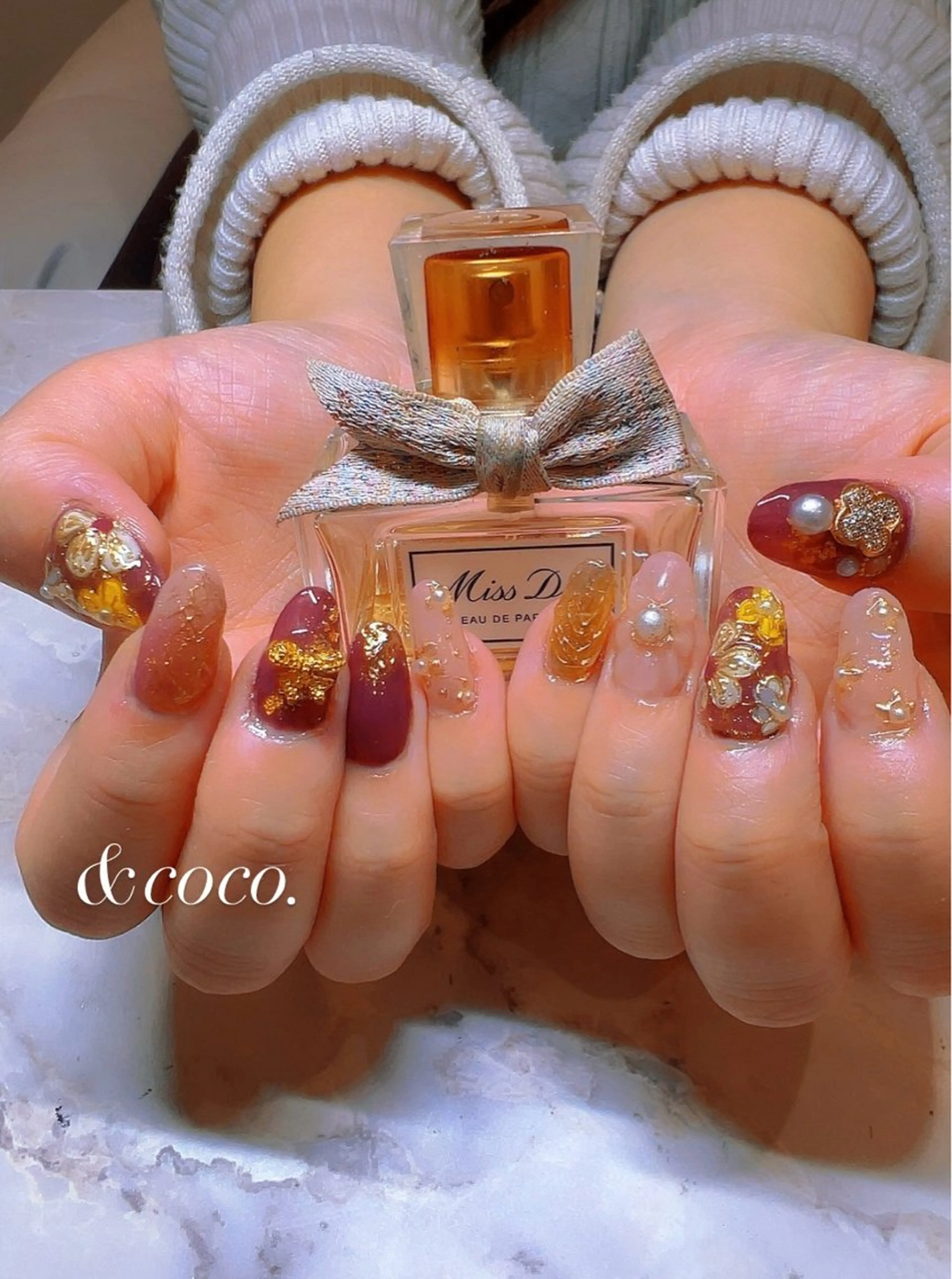 ネイル 成人式 ハンドネイル ＆coco.所属・＆ coco.のネイルデザイン