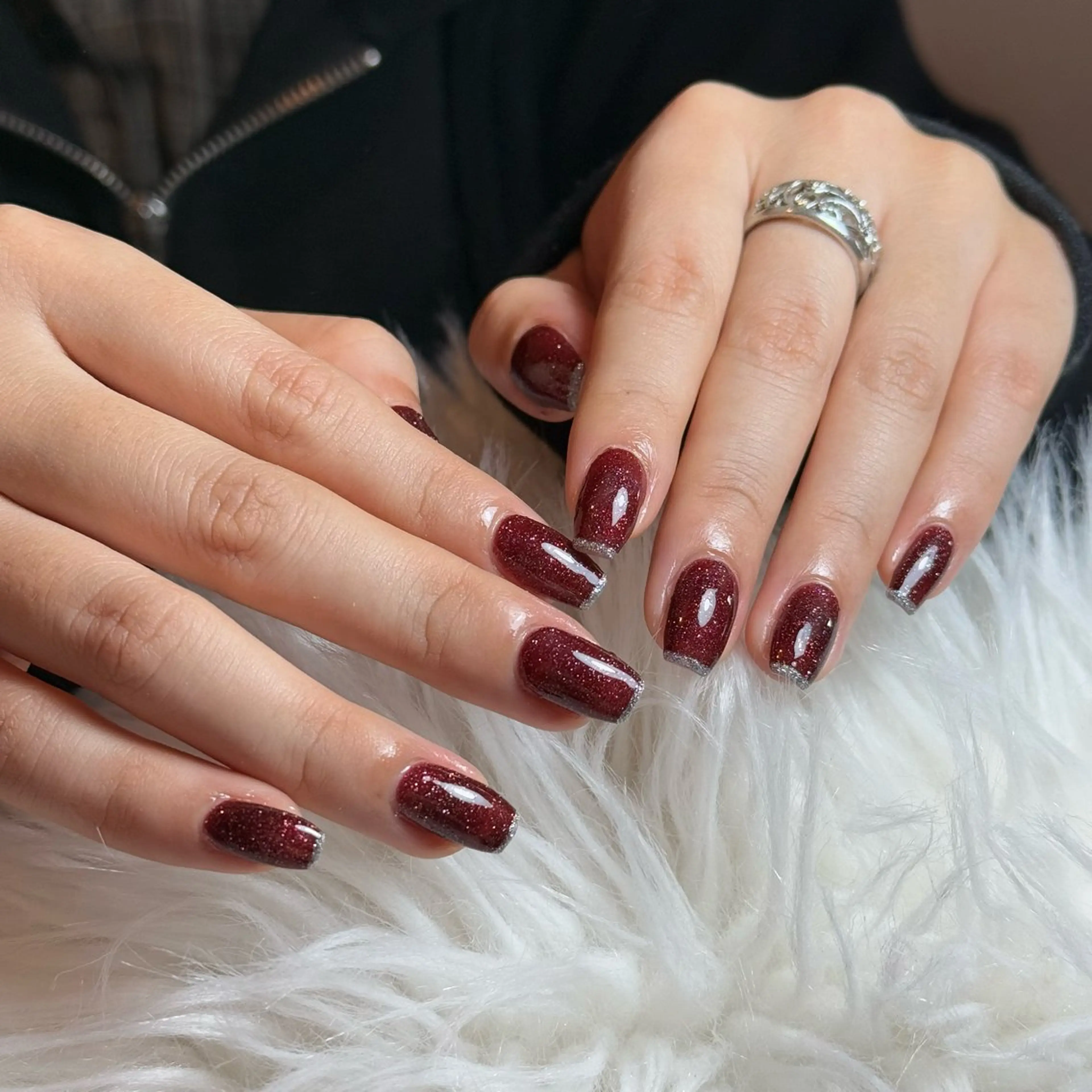 ネイル チークネイル フラッシュネイル フレンチネイル グラデーション キラキラネイル ハンドネイル Risa_ Nailのネイルデザイン