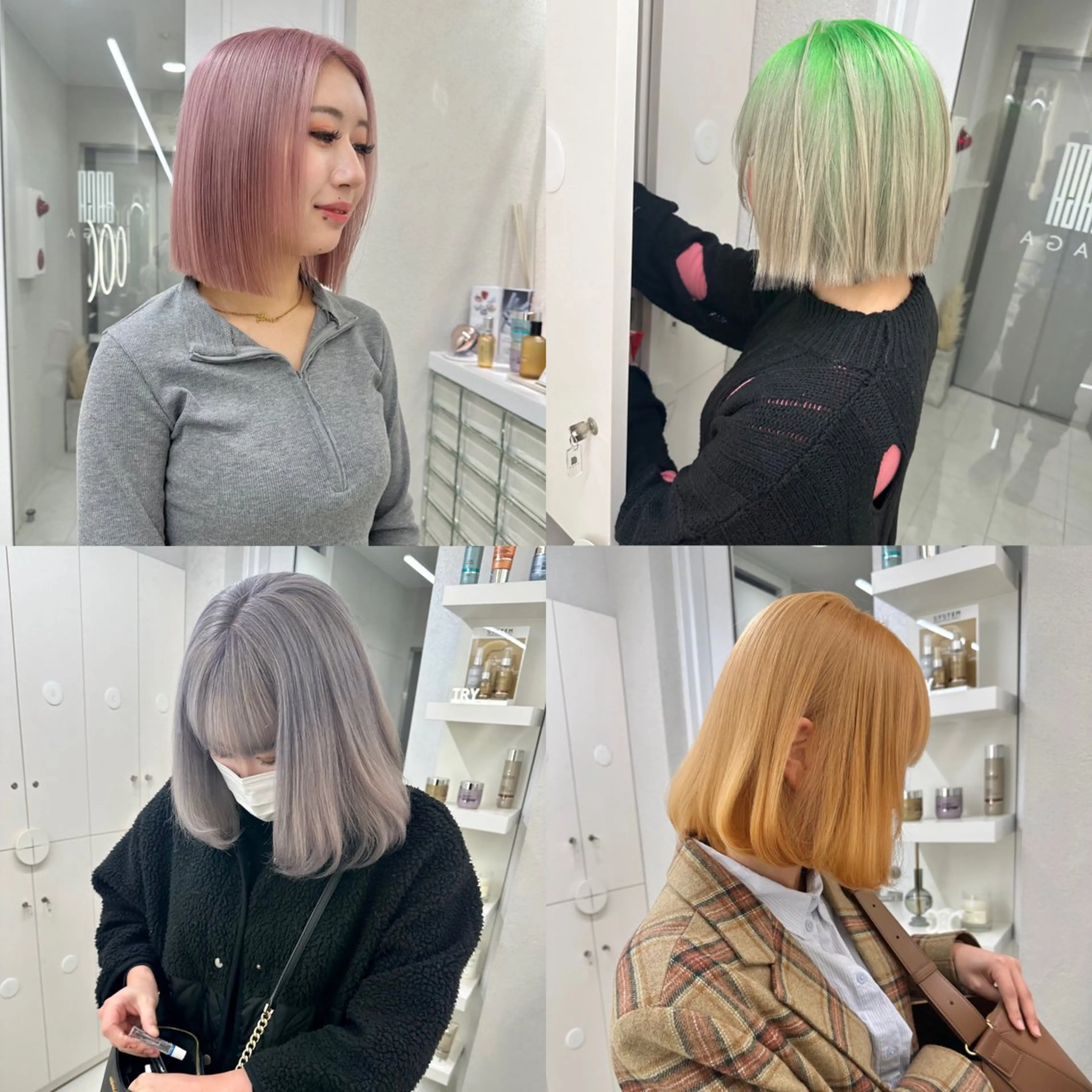 ミディアム ハイトーンボブ Mizuki.のヘアスタイル