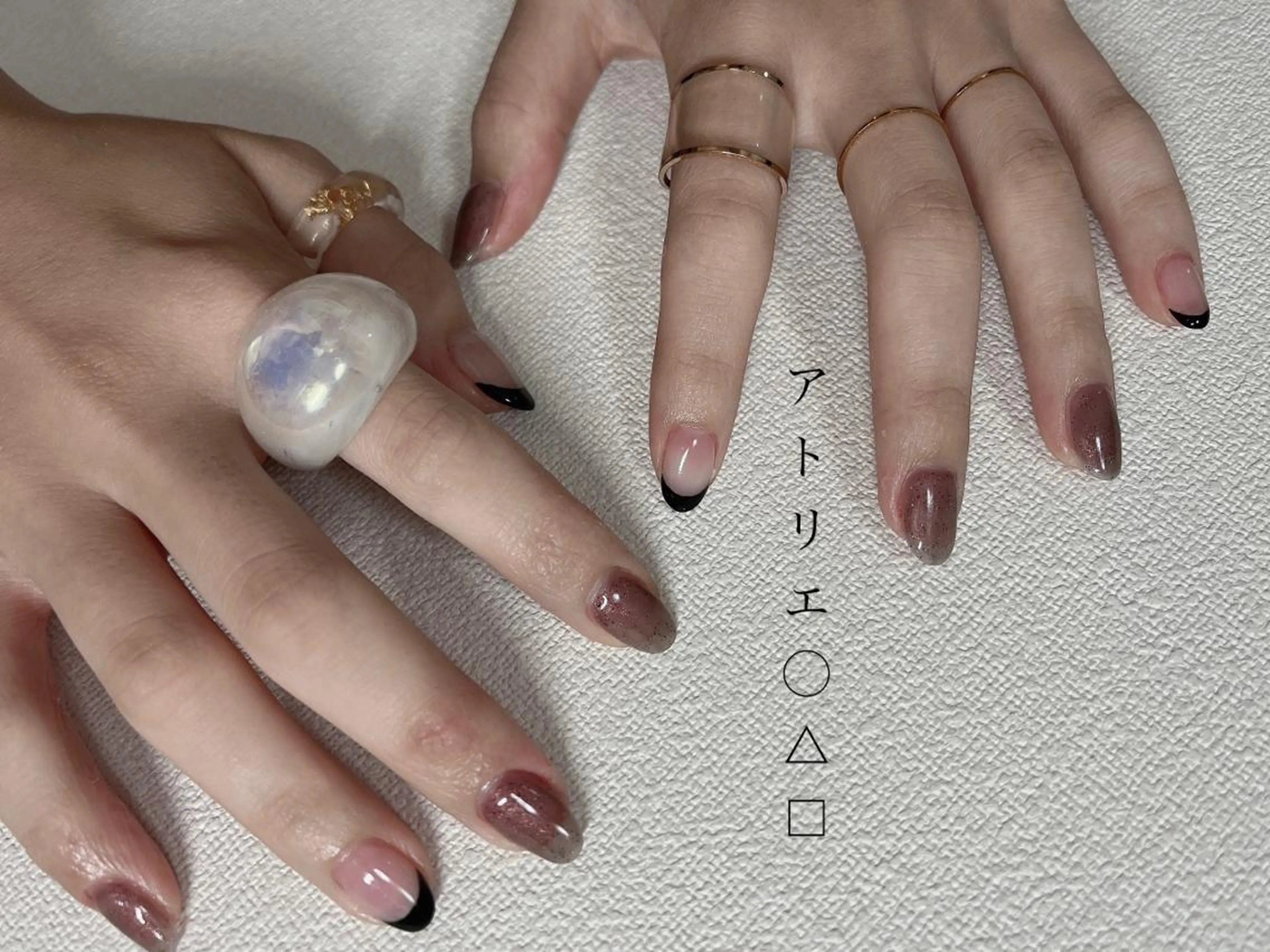 ネイル フレンチネイル シンプルネイル ハンドネイル アトリエ ○△□のネイルデザイン