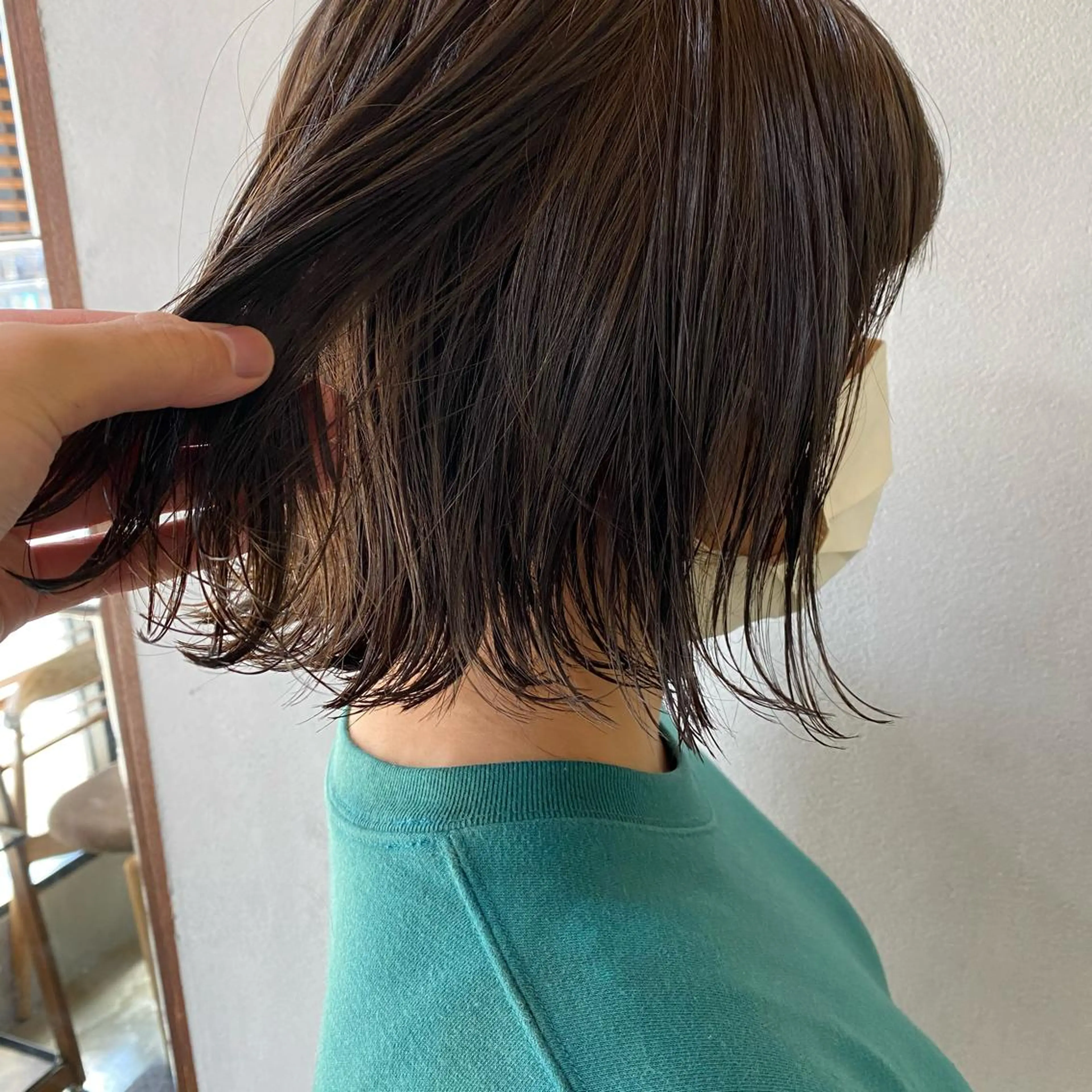 ミディアム 外ハネヘア ボブ/パーマ ミヒラケイタのヘアスタイル