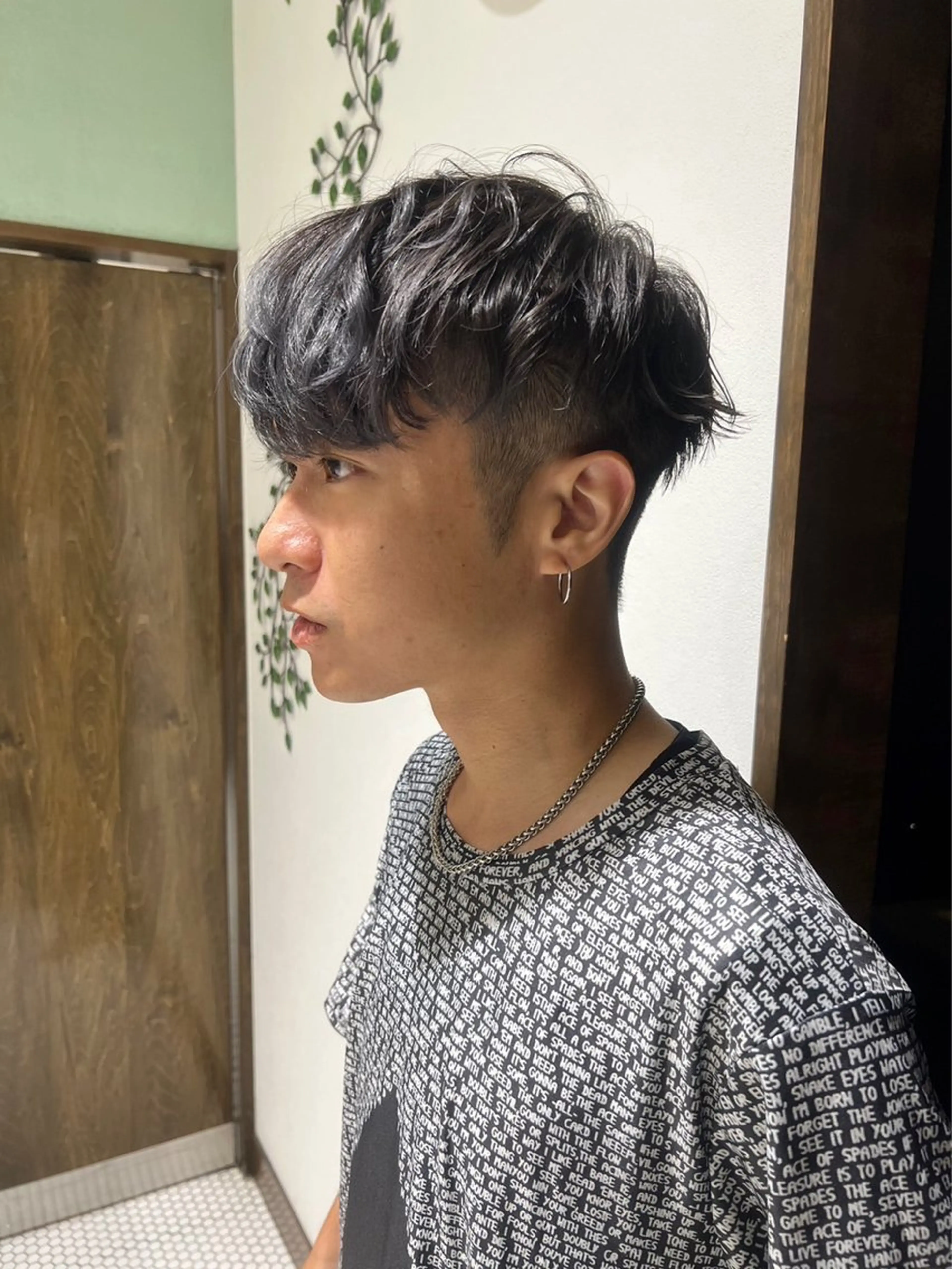 カラー メンズ ダークグレー レイヤーカット ♥kanaのヘアスタイル