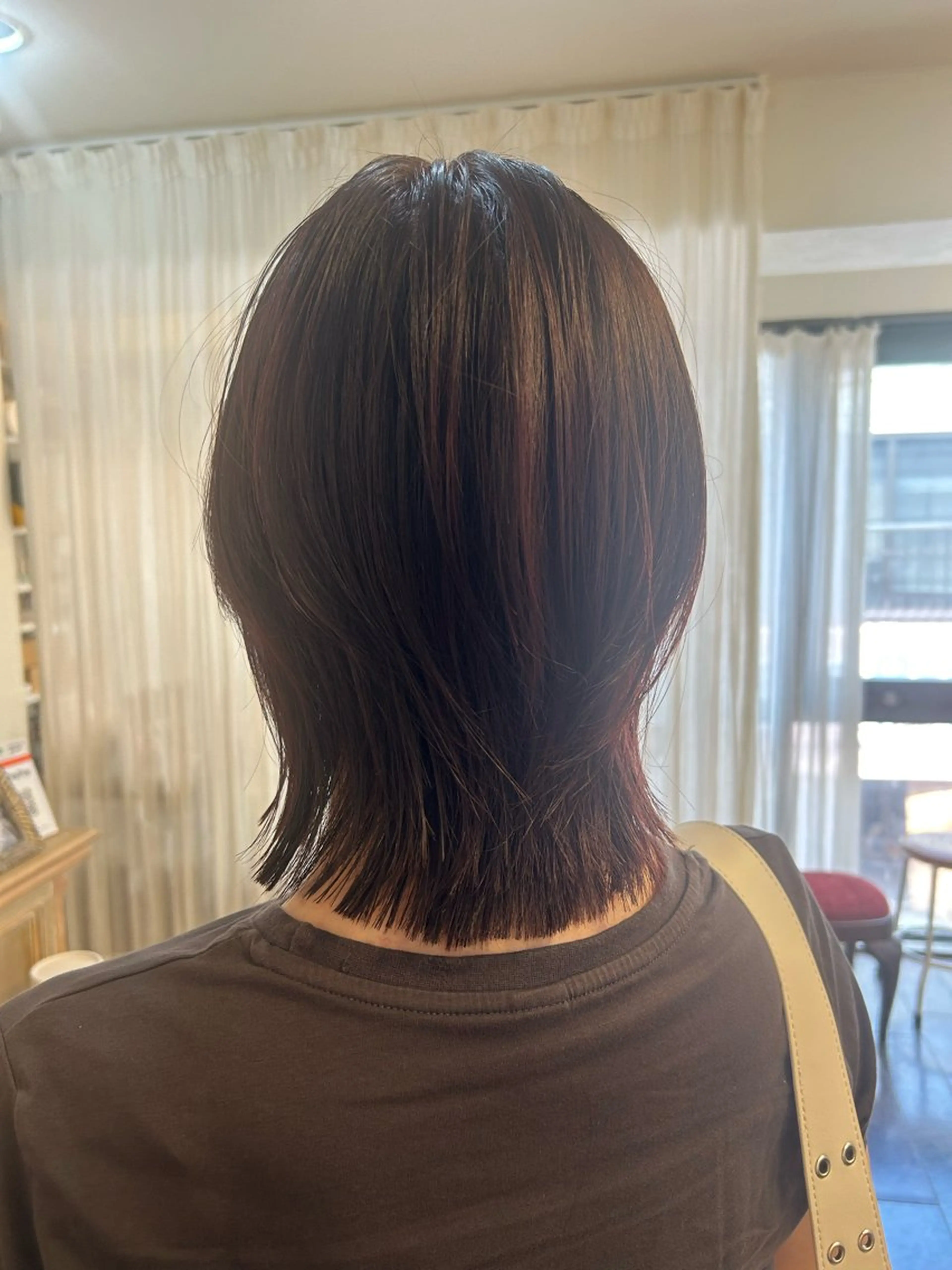 ミディアム カラー ボブレイヤー ボブ レイヤーカット Masaki ブリーチカラーのヘアスタイル