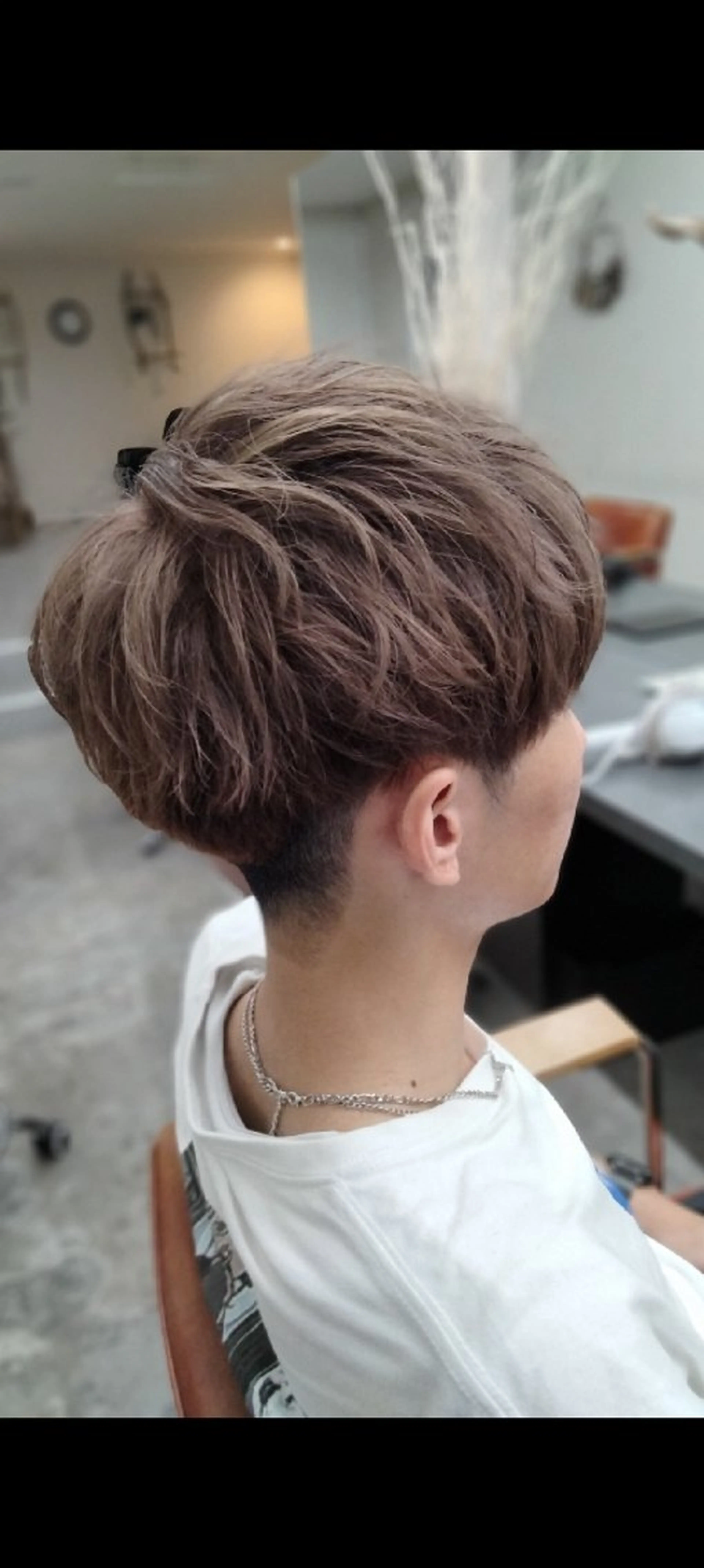 ショート カラー メンズ メンズブリーチ ベージュカラー ブリーチ ミルクティーベージュ Hair room nico...所属・nico麻生　長谷川 裕月のヘアスタイル