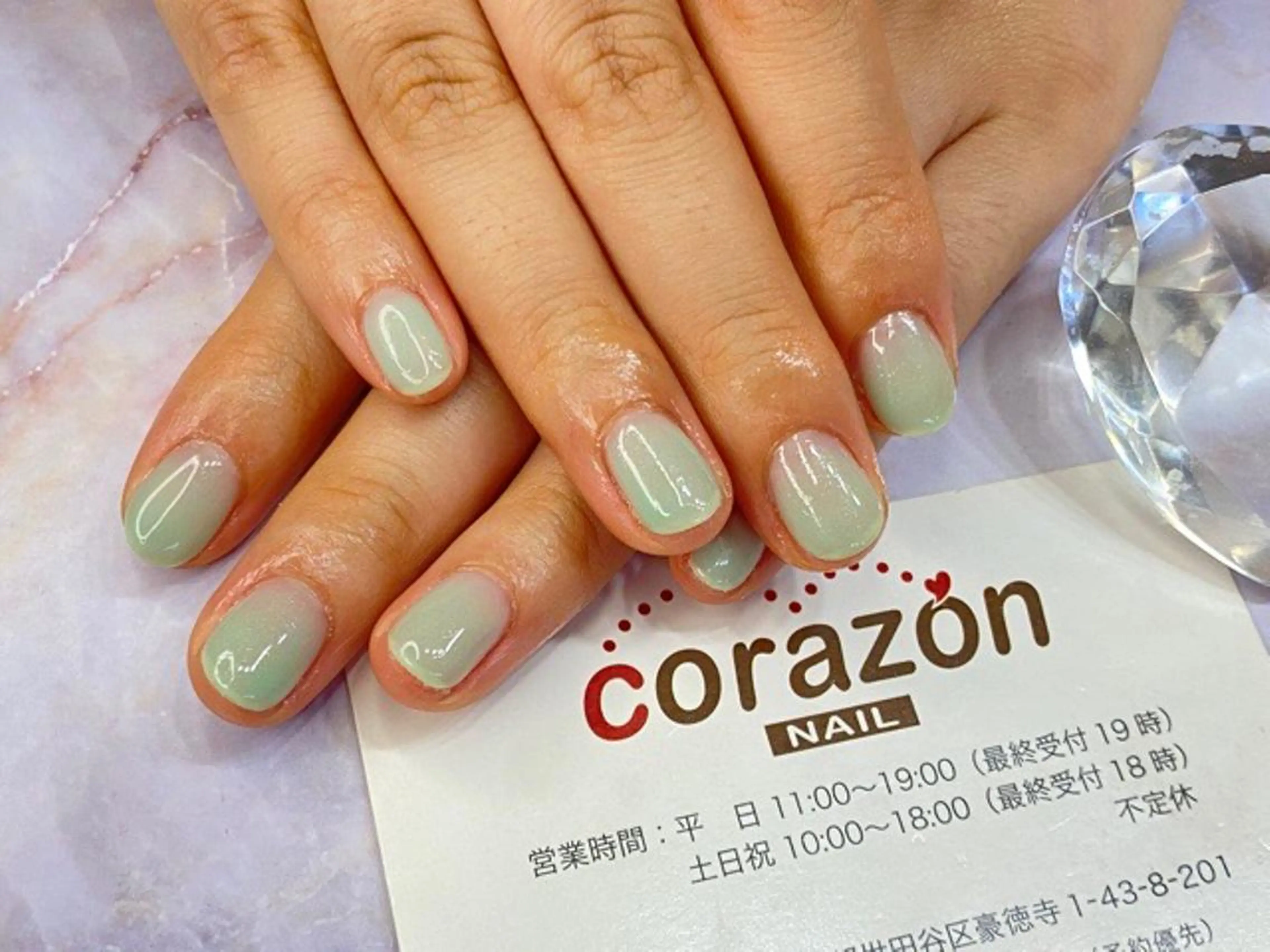 ネイル ジェルネイル ワンカラーネイル ハンドネイル corazon所属・ネイリスト aicoのネイルデザイン