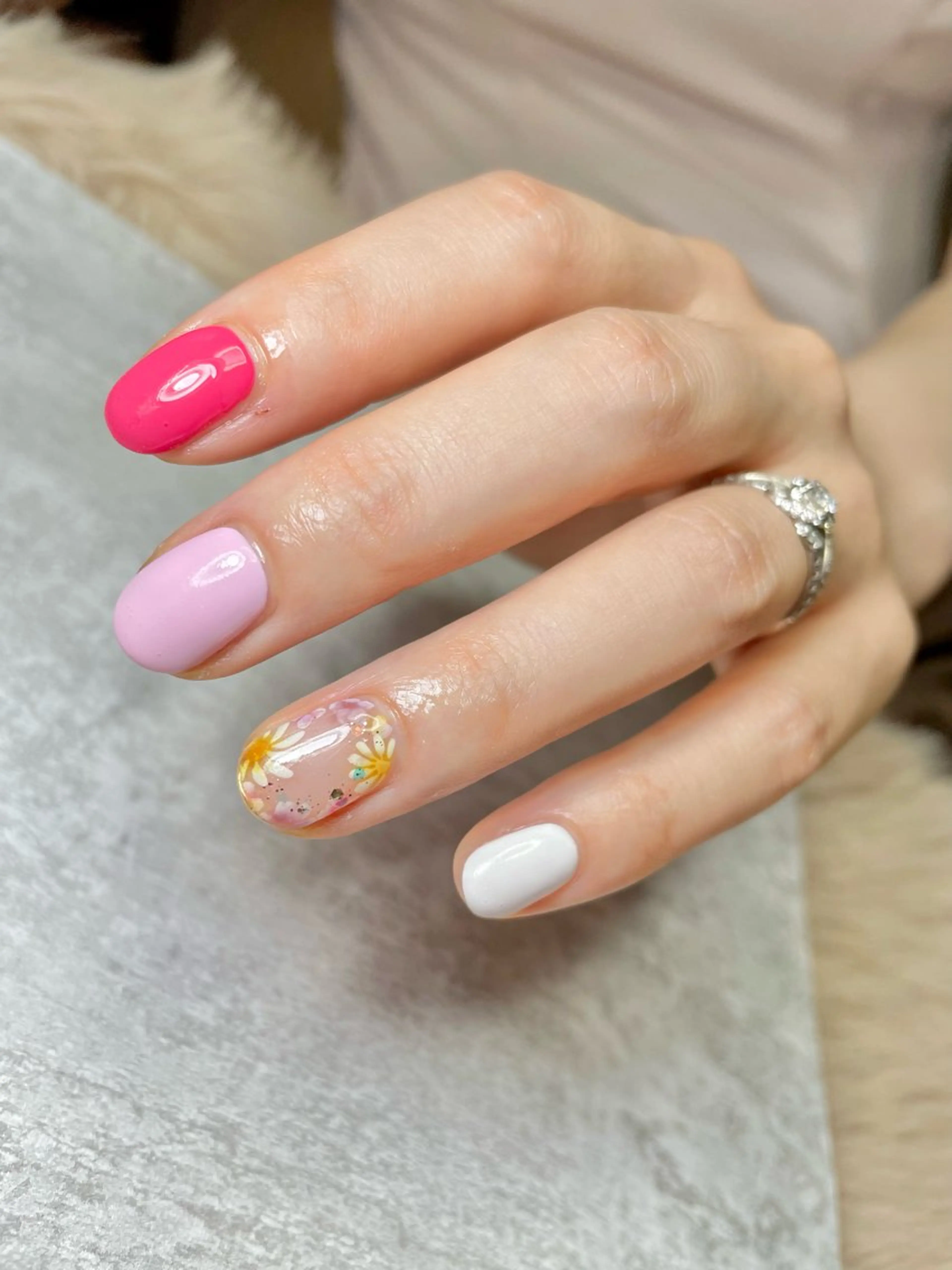 ネイル アートネイル フラワーネイル 持ち込み BEAUTY GARDEN 【nail salon unseul】所属・nana .のネイルデザイン