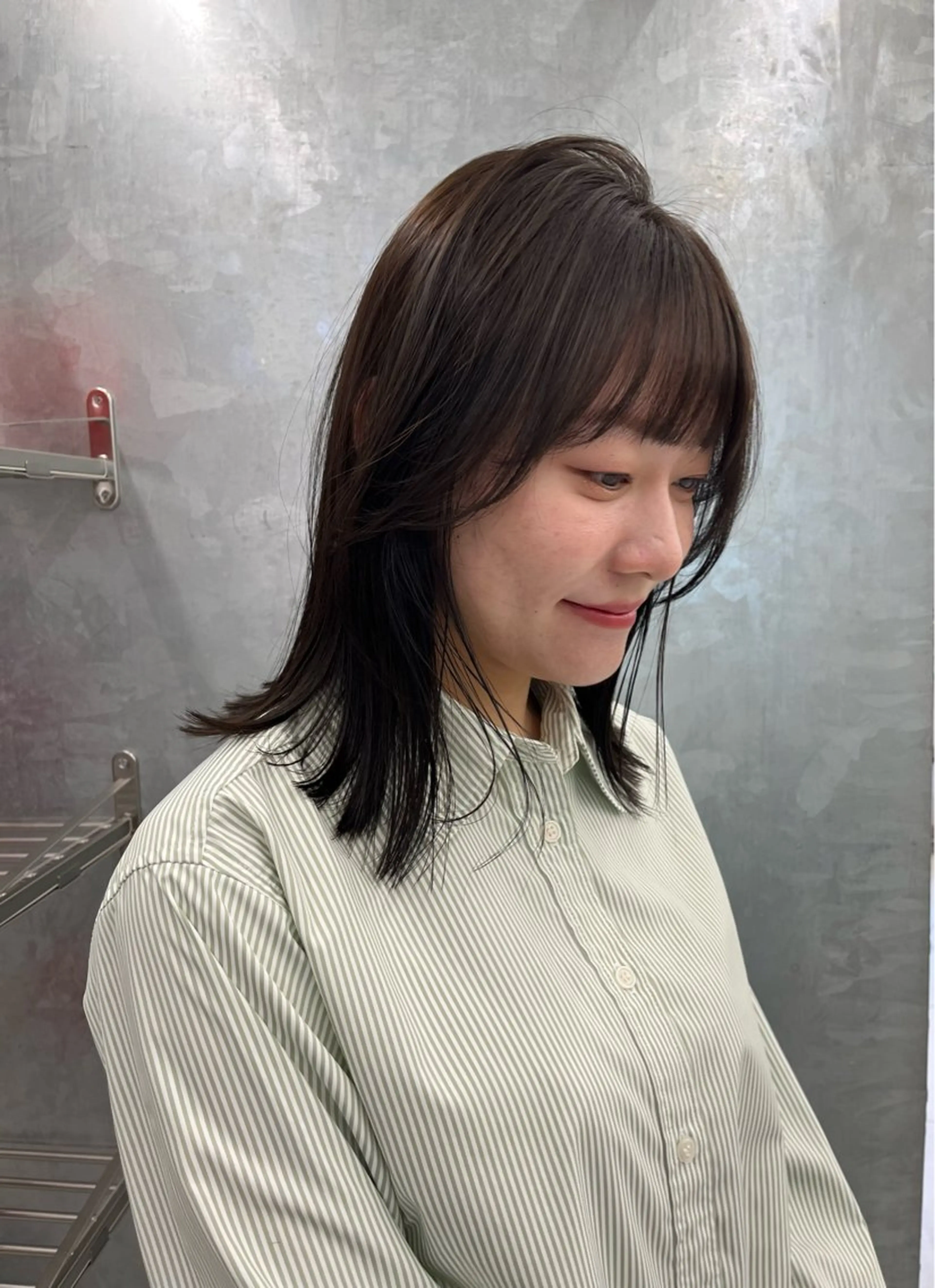 ミディアム カット ヘアカラー トリートメント 神作 汐里 江古田 /透明感カラー🌿のヘアスタイル