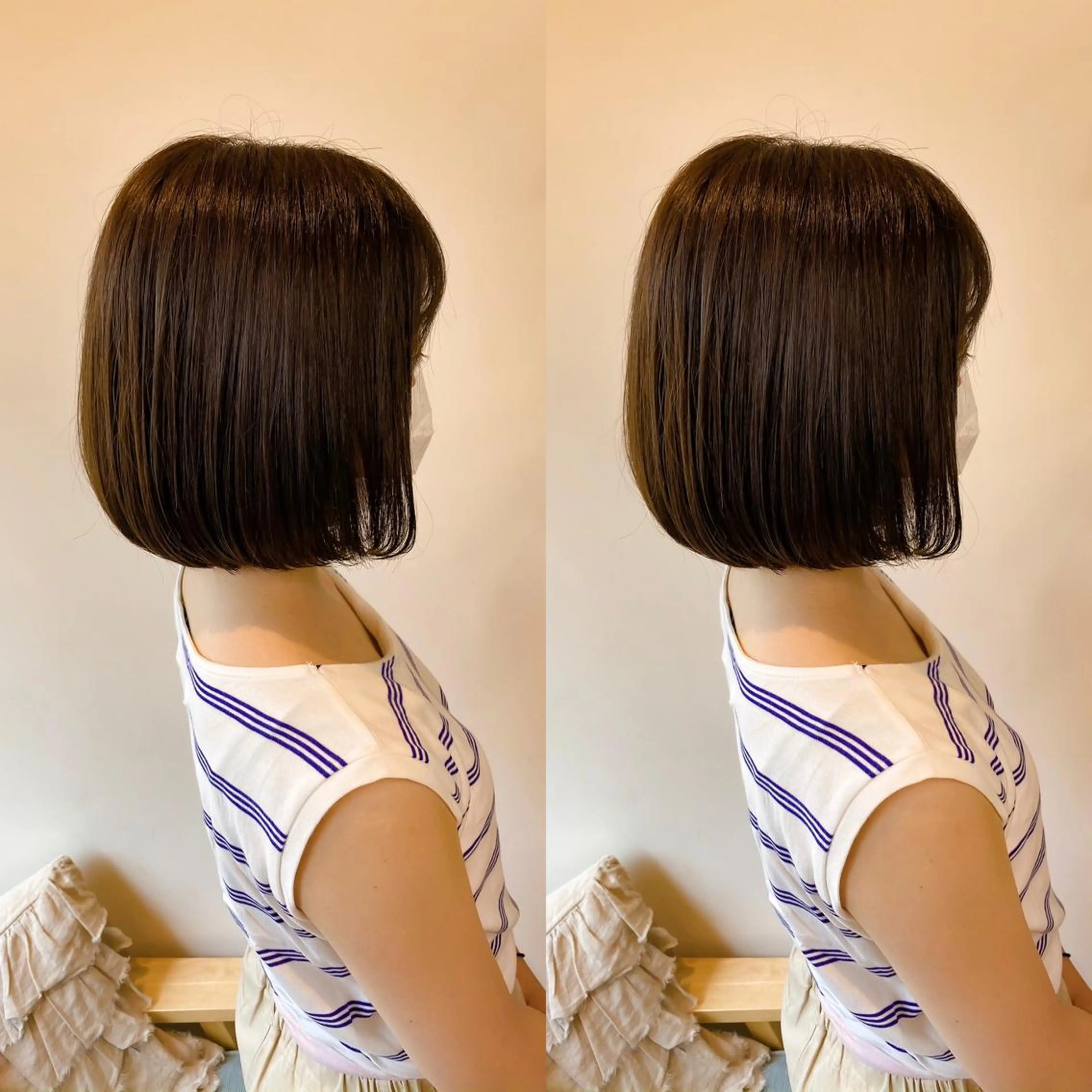 ショート カラー レイヤー/韓国/ボブ 縮毛矯正/畠中ケントのヘアスタイル