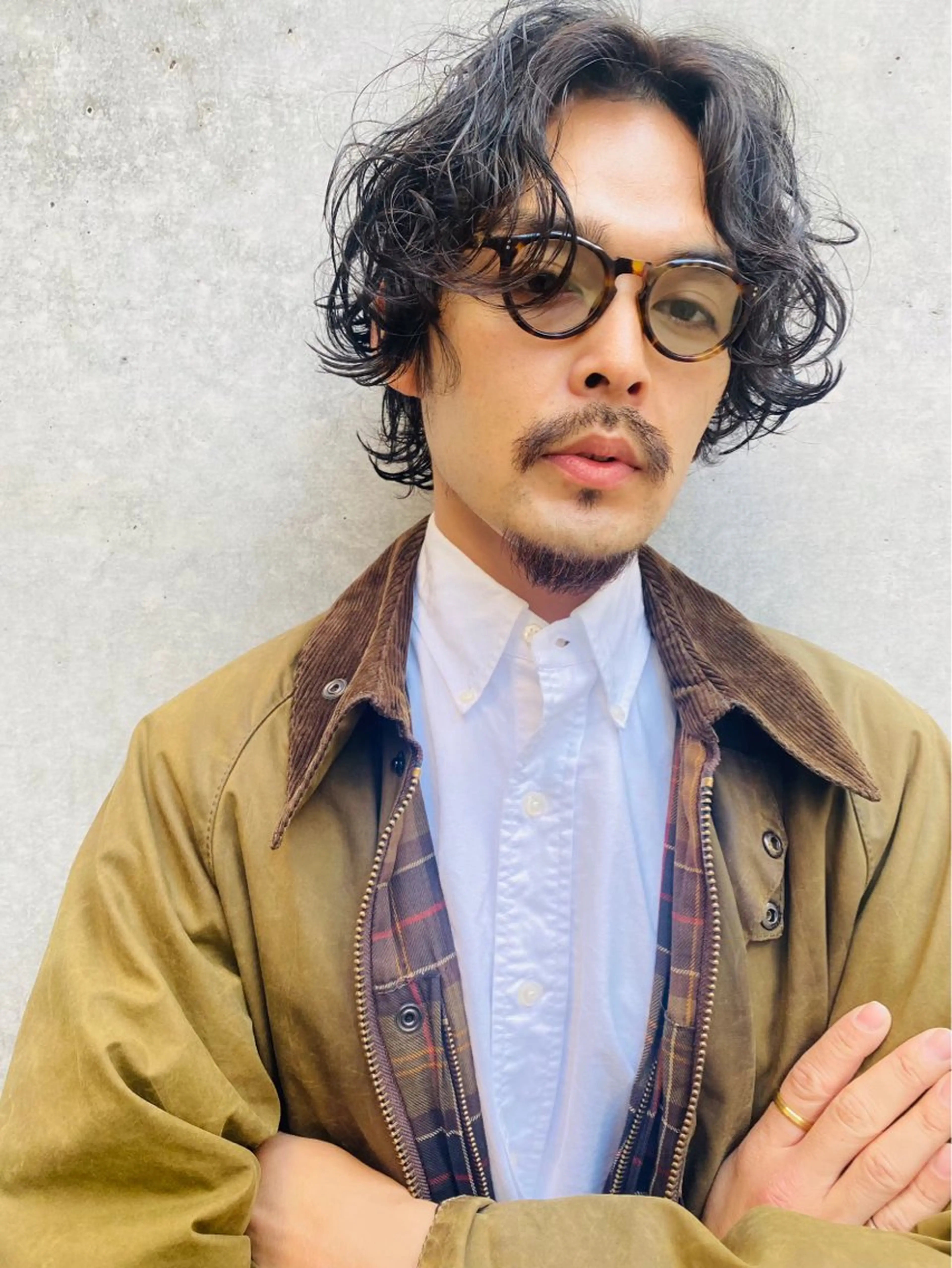 【メンズ人気No.2🌟】カット×パーマ×ハイライト×高濃度保湿トリートメントの写真