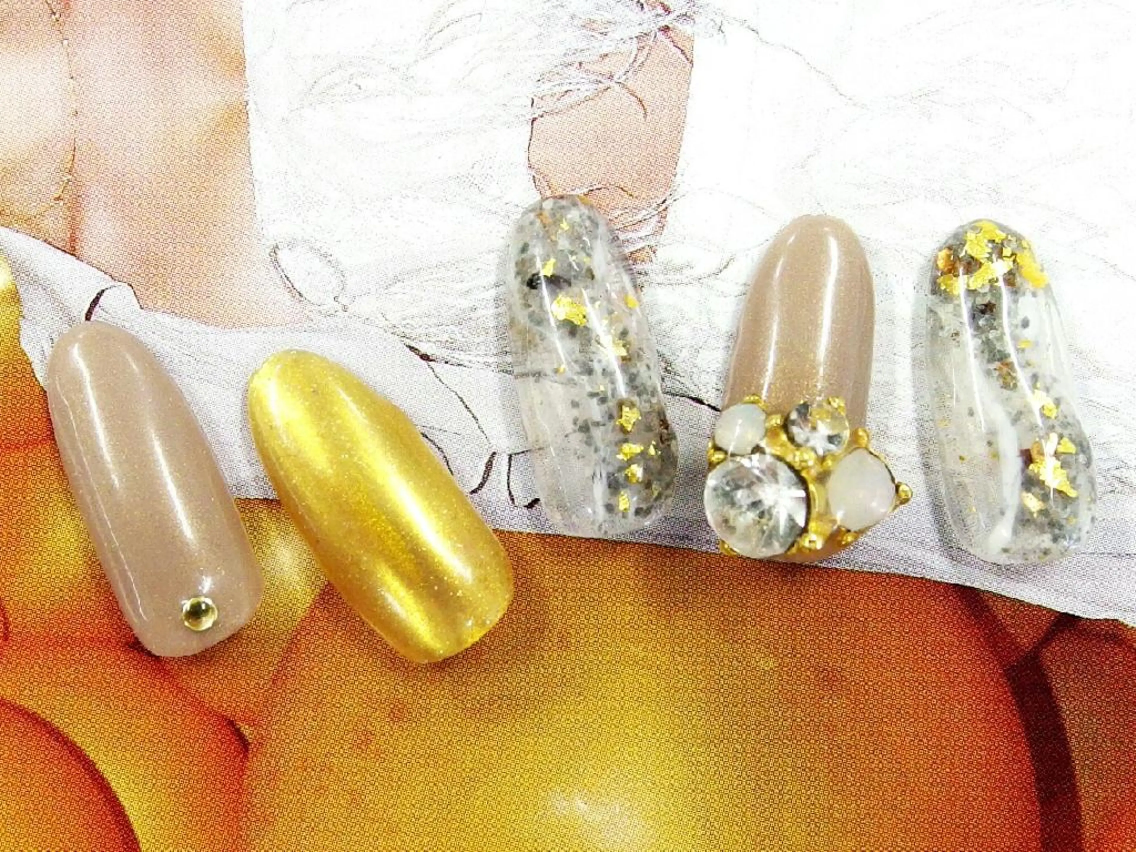 ネイル 持ち込み スカルプネイル ティーエヌ 金山駅東口店のネイルデザイン