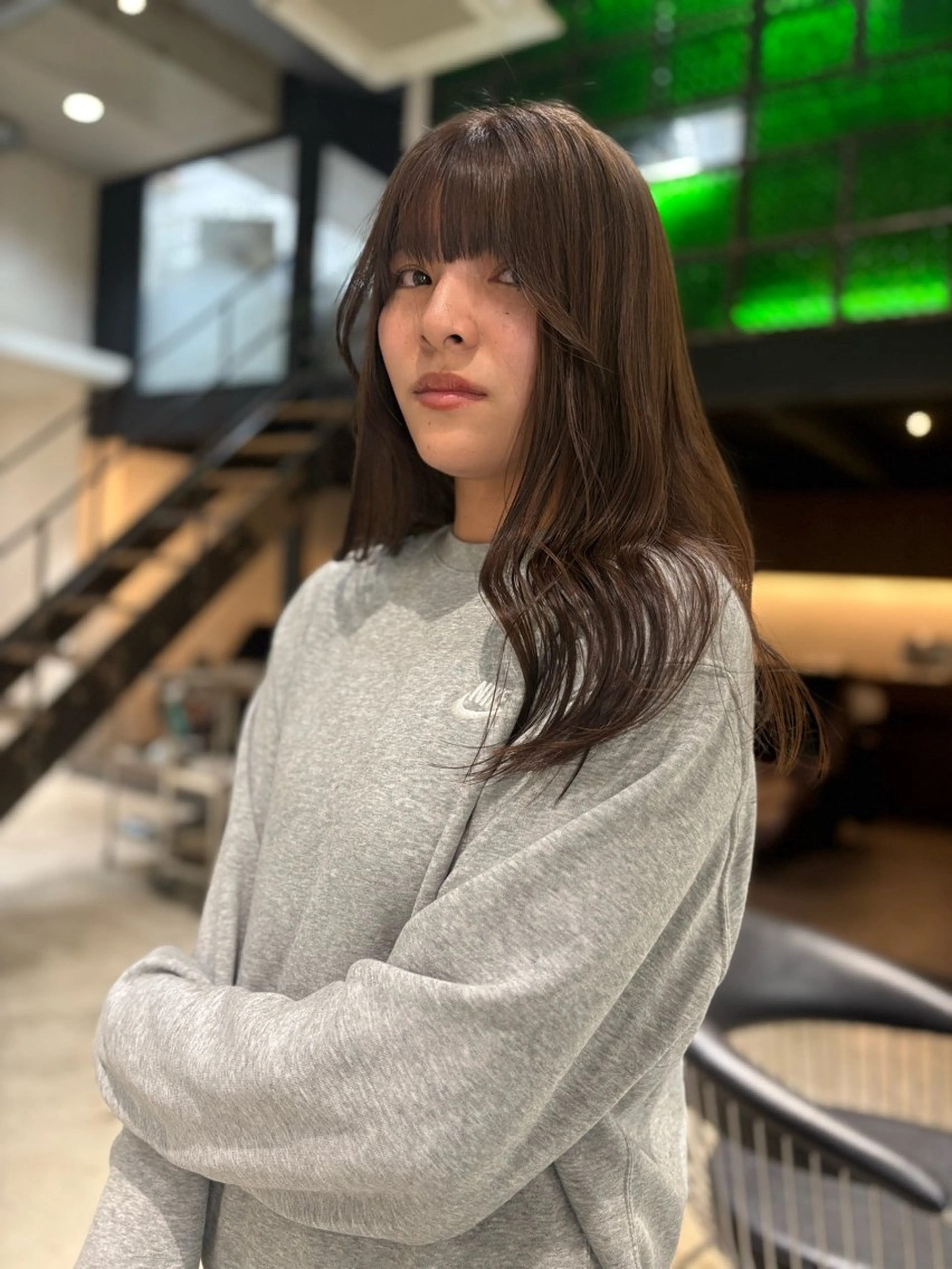 セミロング カラー ヘアアレンジ ブリーチ 縮毛矯正 【海外風カラー】 DEAN/YUYAのヘアスタイル