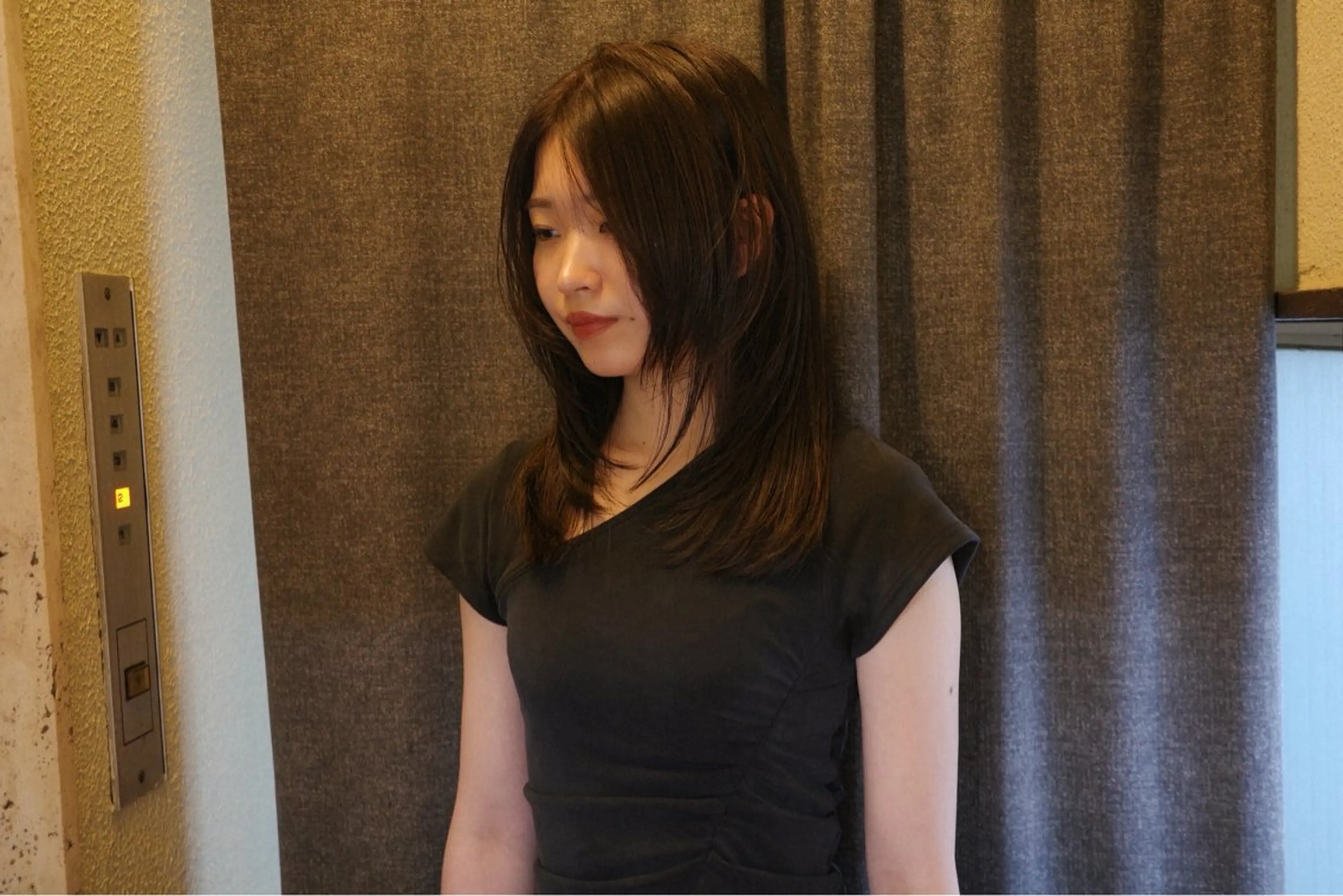 ロング カラー カット ヘアカラー トリートメント opus 店長大和 レイヤー/赤み消しのヘアスタイル